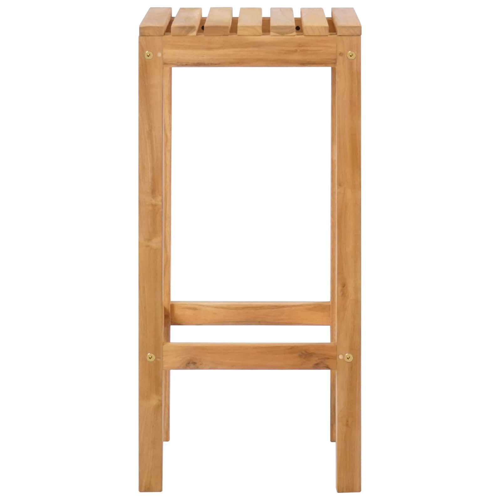 Barska stolica 2 pcs Prirodna 35 x 35 x 75 cm Čvrsto teak drvo
