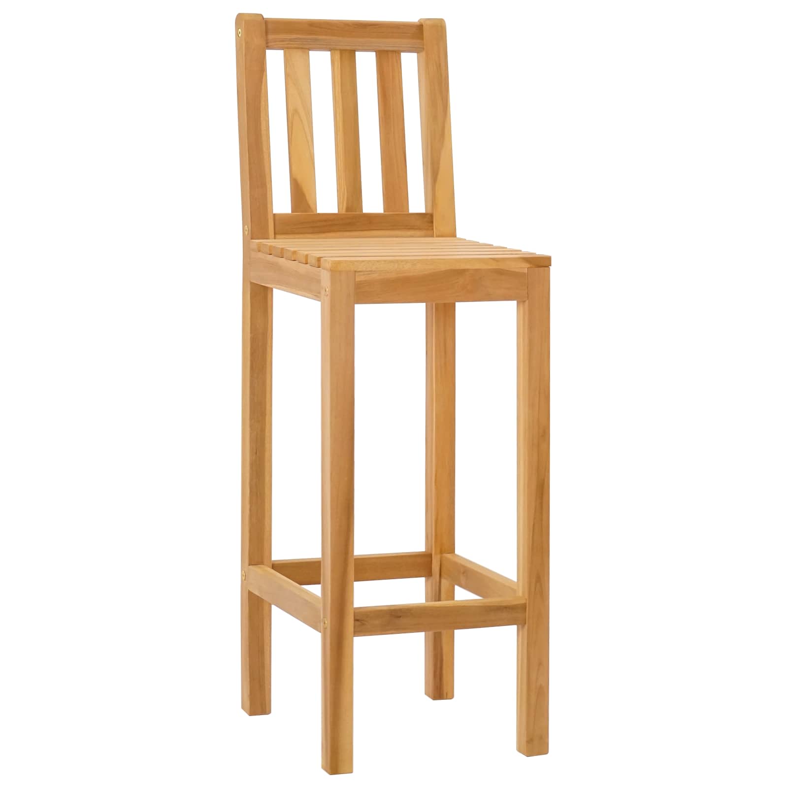 Barska stolica 2 pcs Smeđa Čvrsto teak drvo