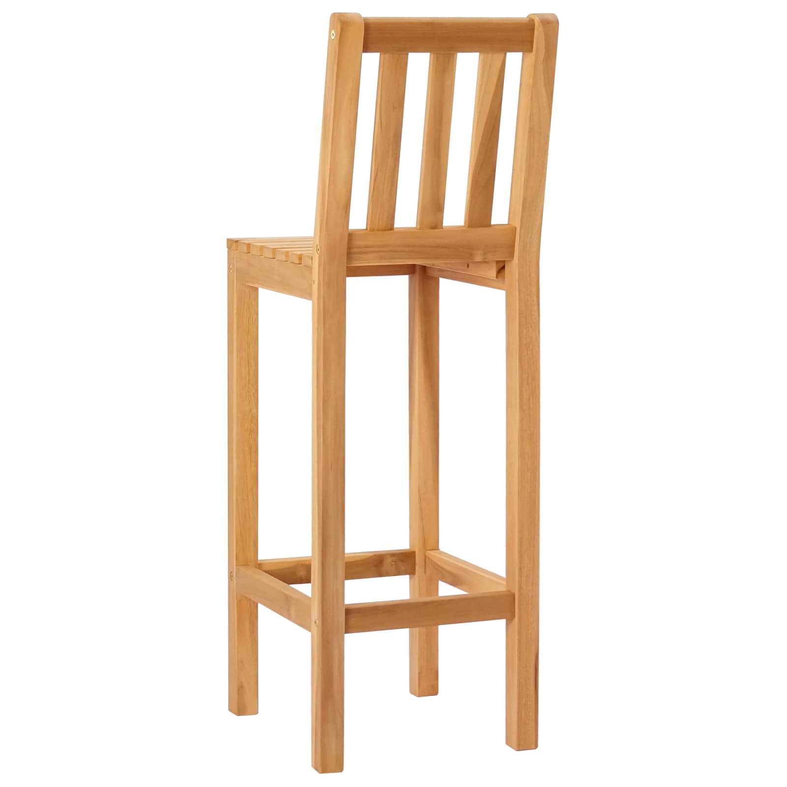 Barska stolica 2 pcs Smeđa Čvrsto teak drvo