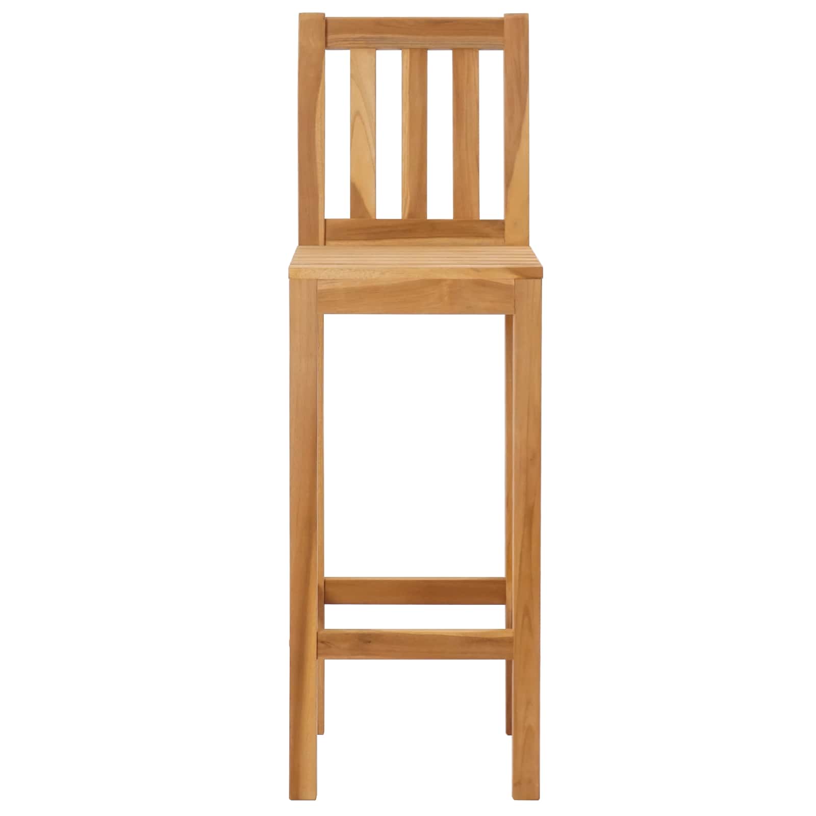 Barska stolica 2 pcs Smeđa Čvrsto teak drvo