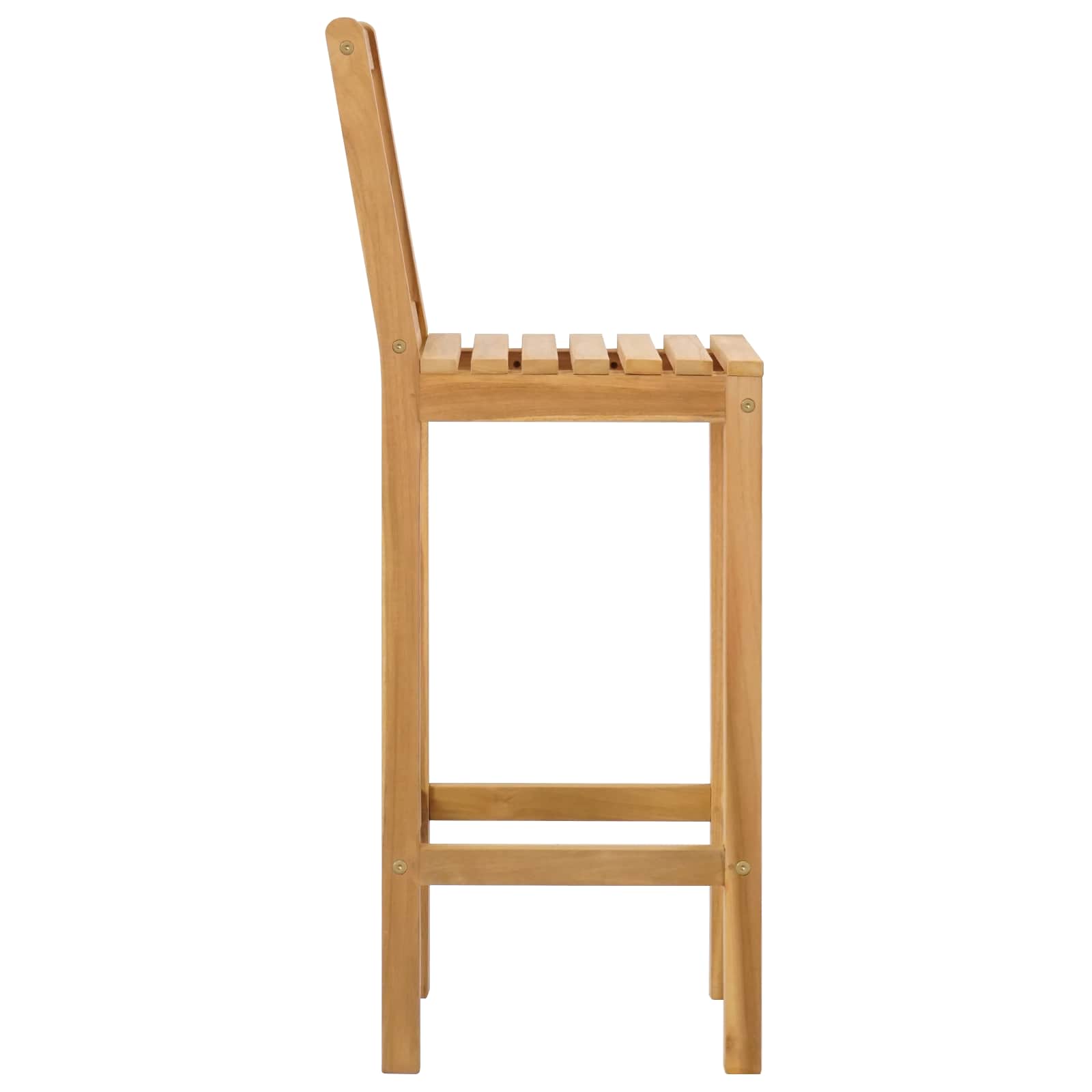 Barska stolica 2 pcs Smeđa Čvrsto teak drvo