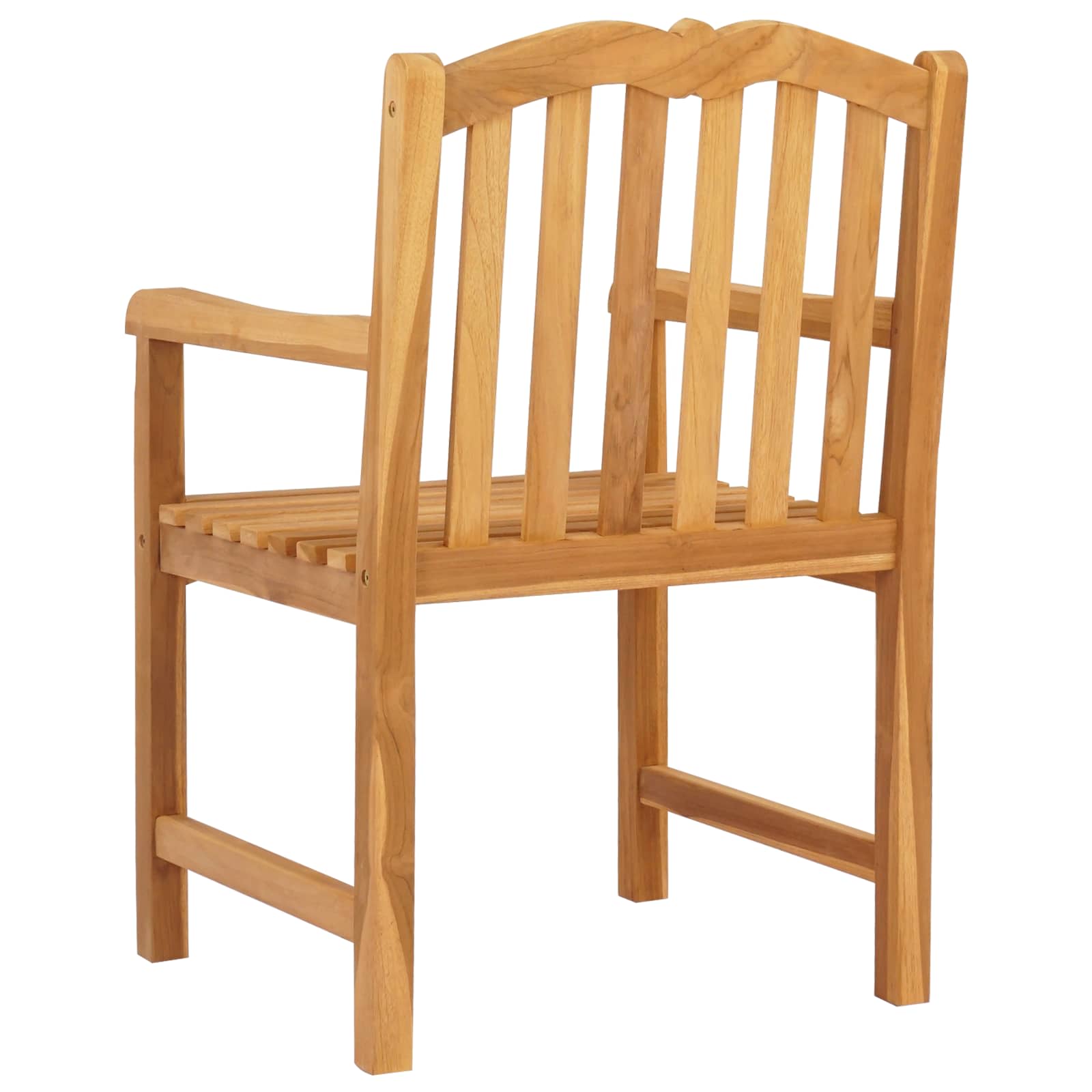 Vrtna stolica 2 pcs Prirodna 58 x 60 x 93 cm Čvrsto teak drvo