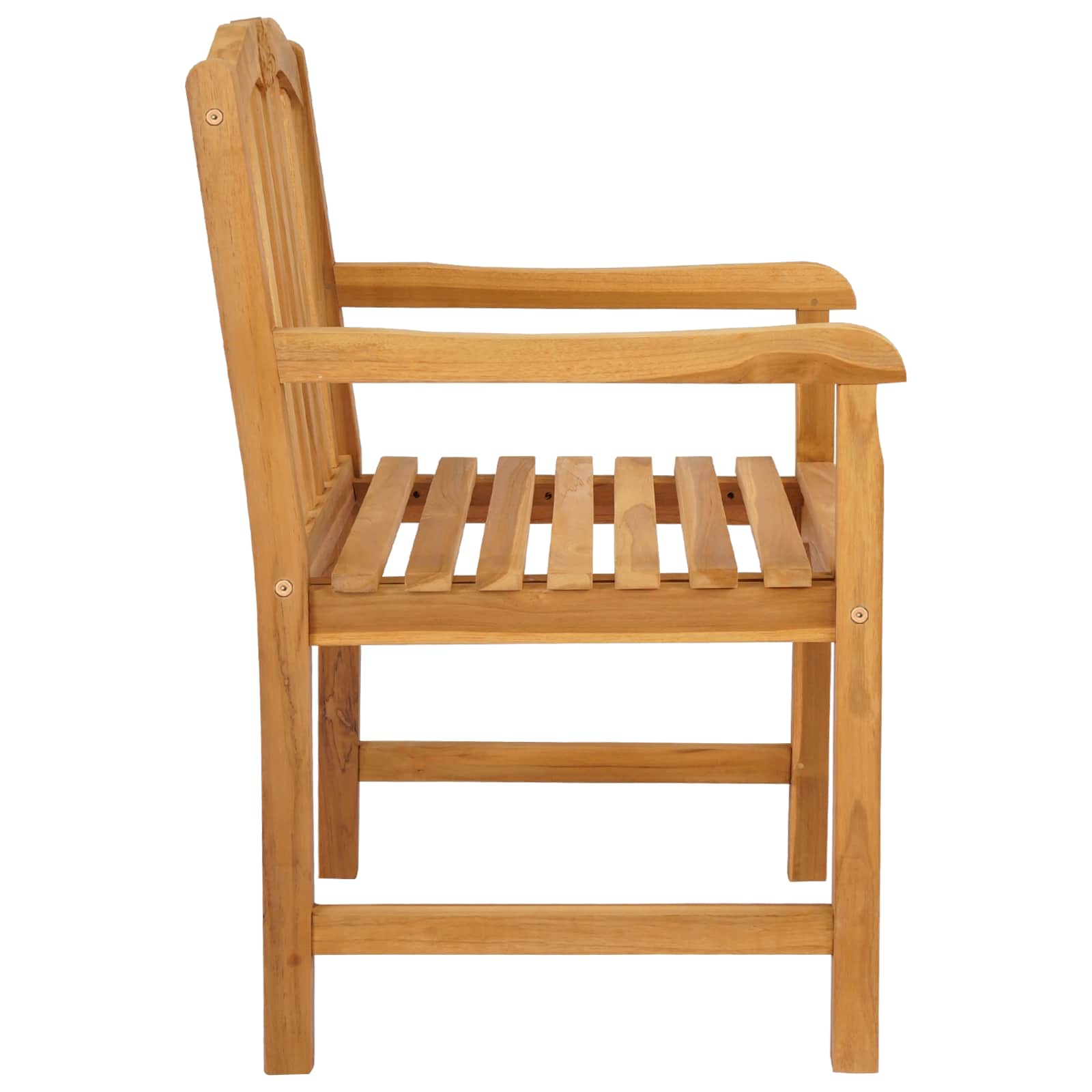 Vrtna stolica 2 pcs Prirodna 58 x 60 x 93 cm Čvrsto teak drvo