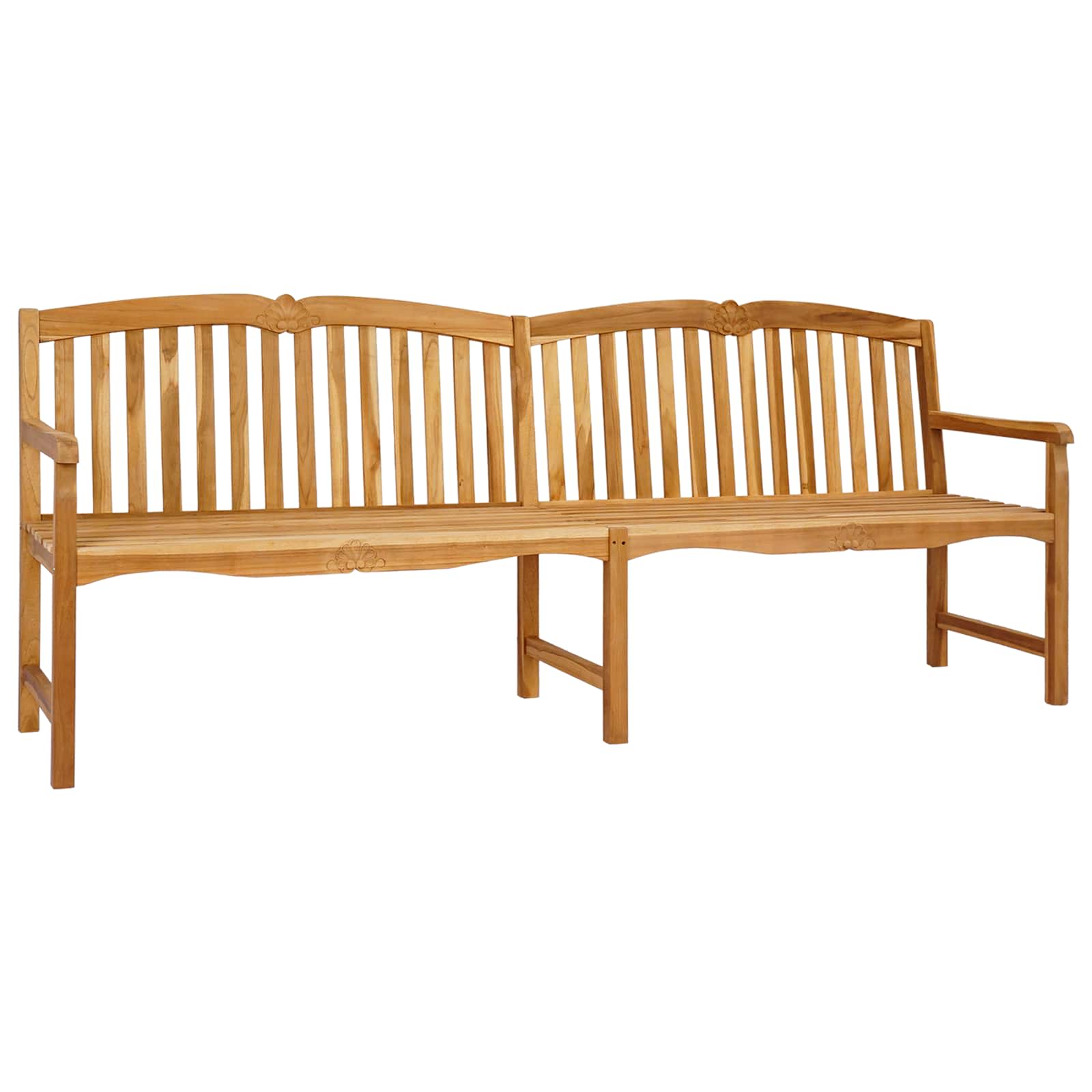 Ručni drveni klupko s ružama Prirodna 228 x 61 x 94,5 cm