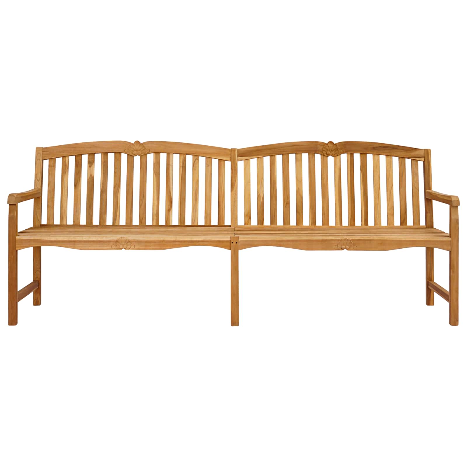 Ručni drveni klupko s ružama Prirodna 228 x 61 x 94,5 cm