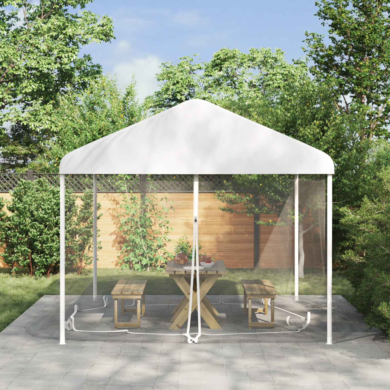 Mreža protiv komaraca za gazebo 220 mesh Bijela 4,5 x 3 x 2 m