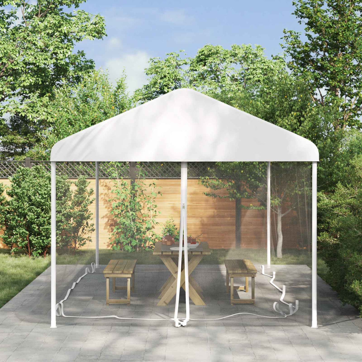 Mreža protiv komaraca za gazebo 220 mesh Bijela 6 x 3 x 2 m