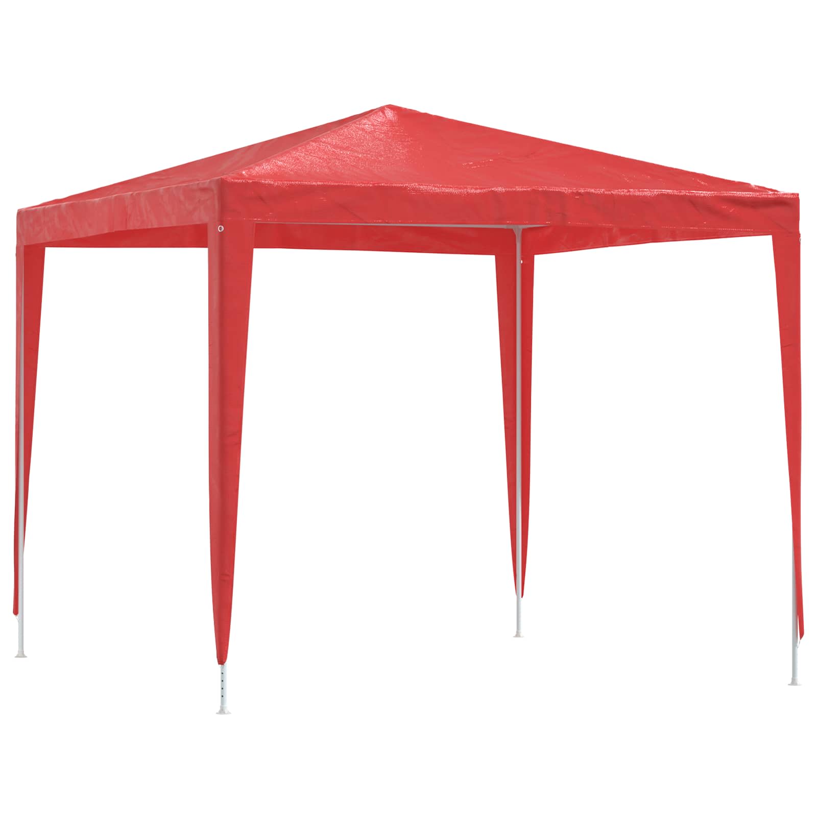 Šator za zabave 250 x 250 x 240 cm Crvena PE i čelik