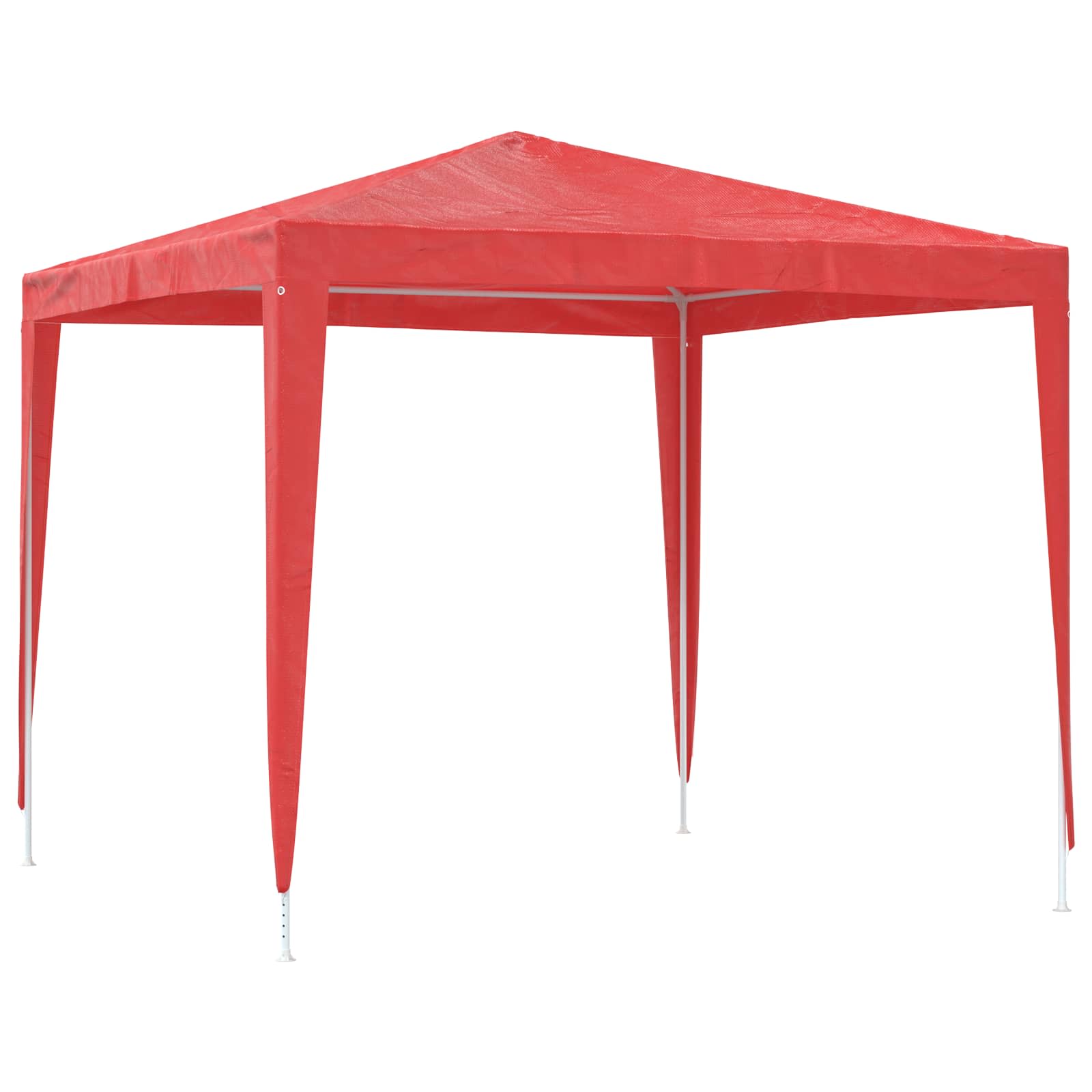 Šator za zabave 250 x 250 x 240 cm Crvena PE i čelik