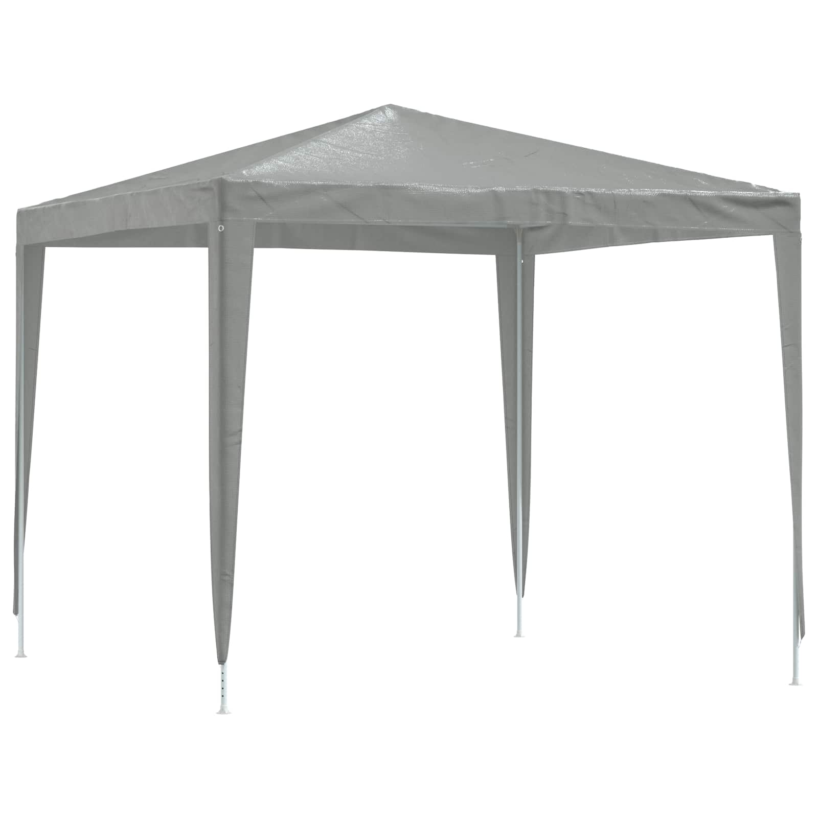Šator za zabave 250 x 250 x 240 cm Svjetlosiva PE i čelik