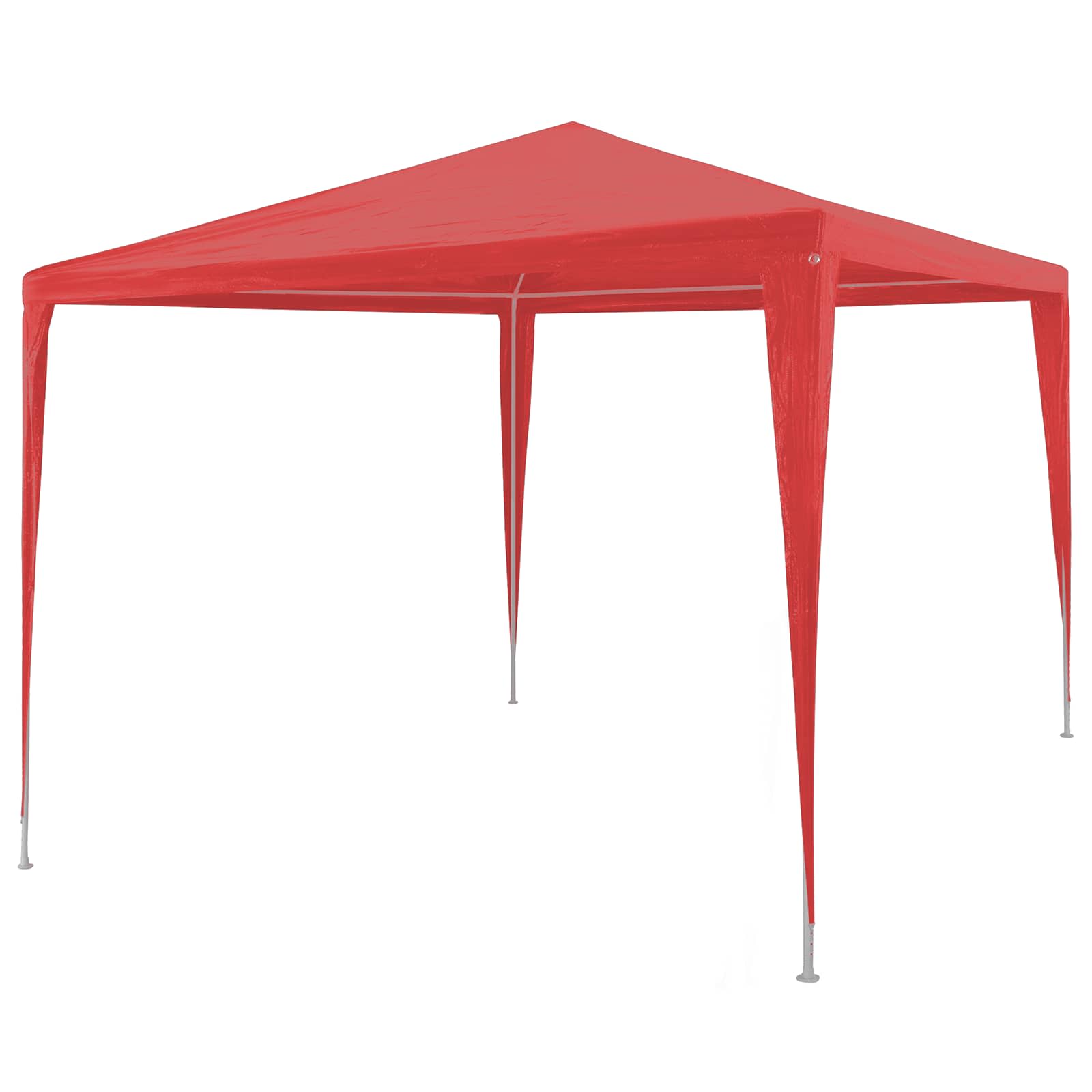 Šator za zabave Crvena 300 x 300 x 255 cm PE i čelik