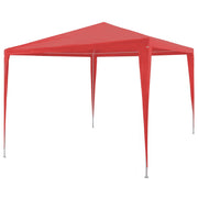 Šator za zabave Crvena 300 x 300 x 255 cm PE i čelik