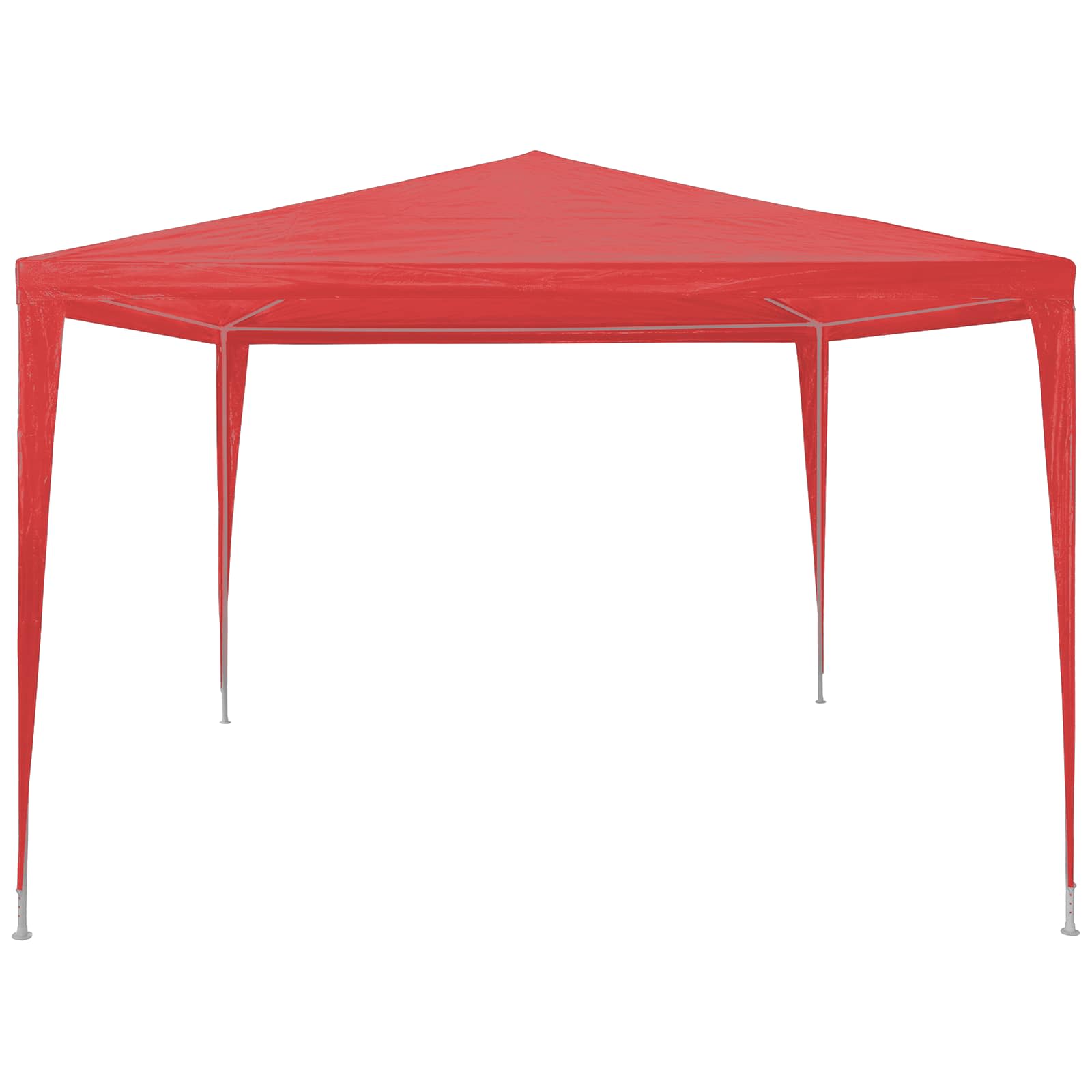 Šator za zabave Crvena 300 x 300 x 255 cm PE i čelik