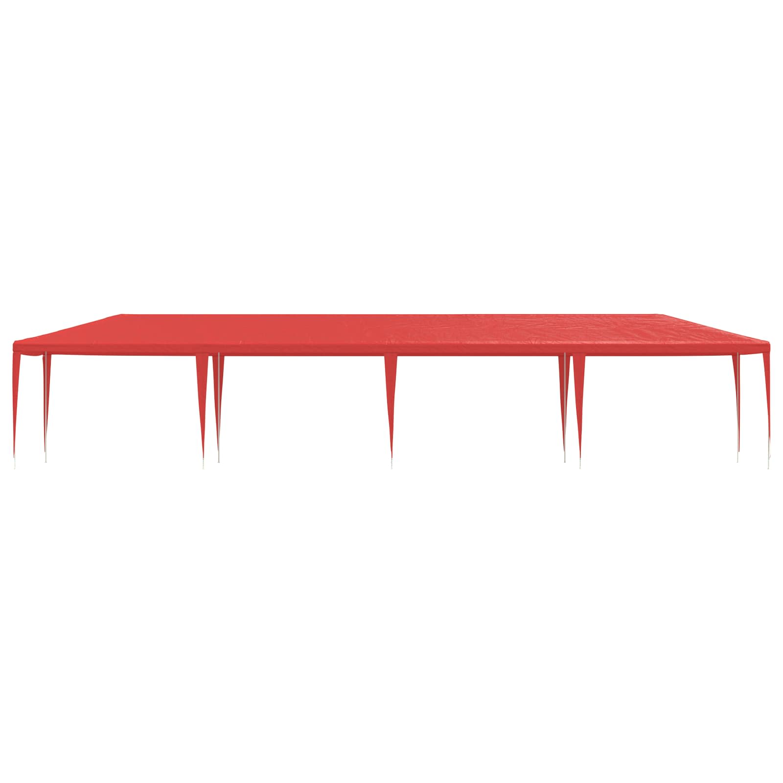 Šator za zabave Crvena 1200 x 300 x 255 cm PE i čelik