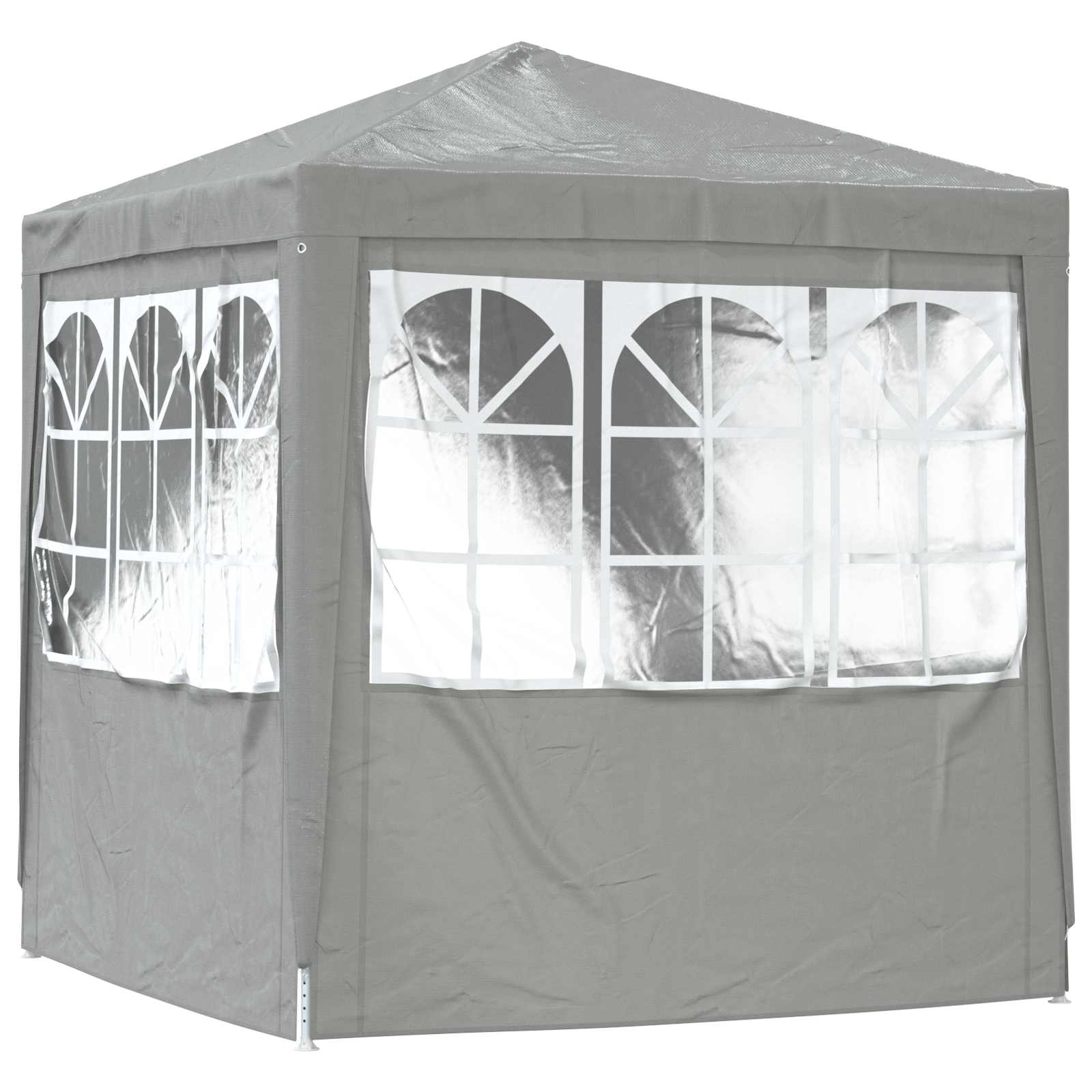 Šator za zabave Svijetlo siva 200 x 200 x 240 cm PE i čelik