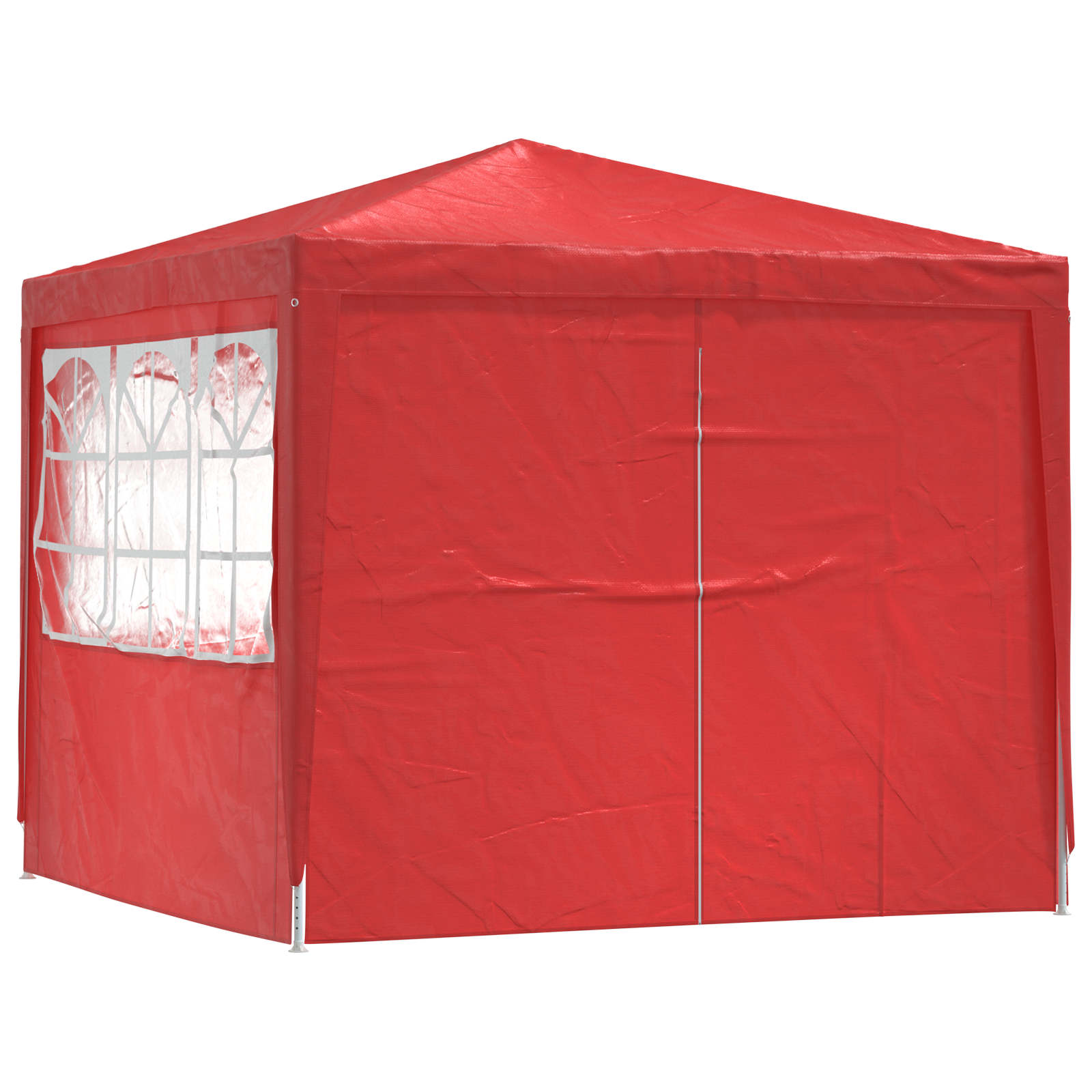 Šator za zabave Crvena 250 x 250 x 240 cm PE i čelik