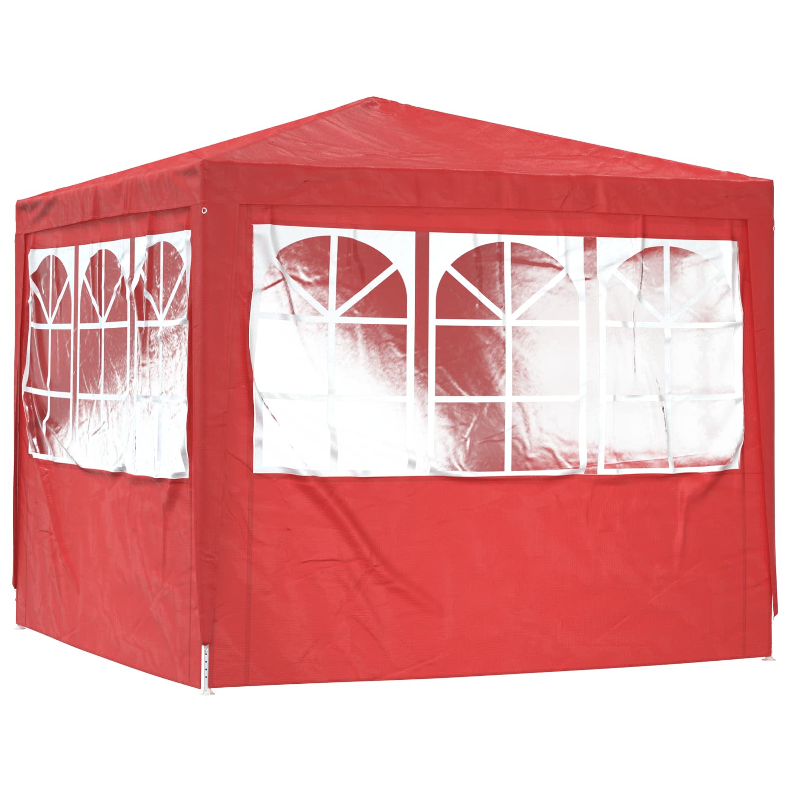Šator za zabave Crvena 250 x 250 x 240 cm PE i čelik
