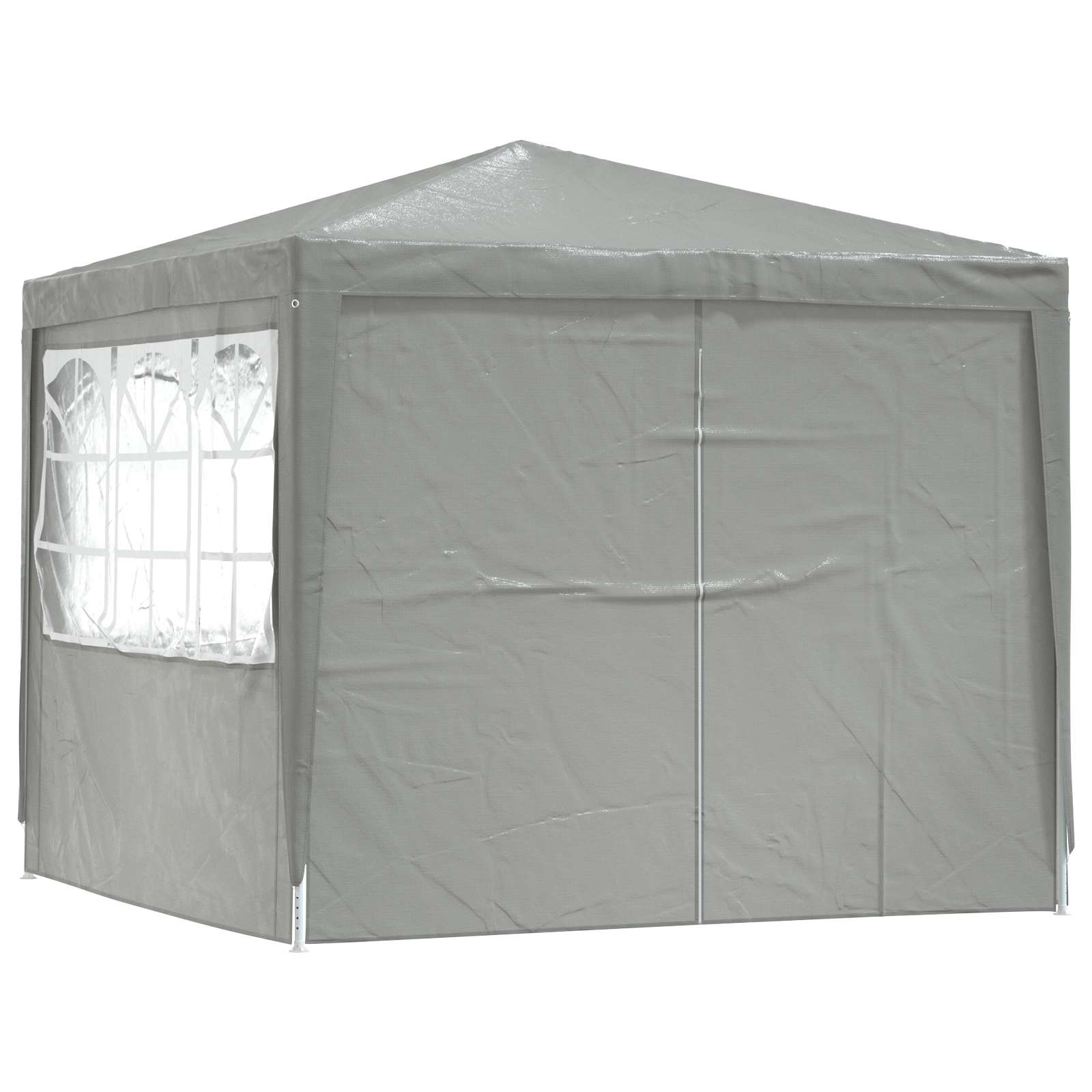 Šator za zabave Svijetlo siva 250 x 250 x 240 cm PE i čelik