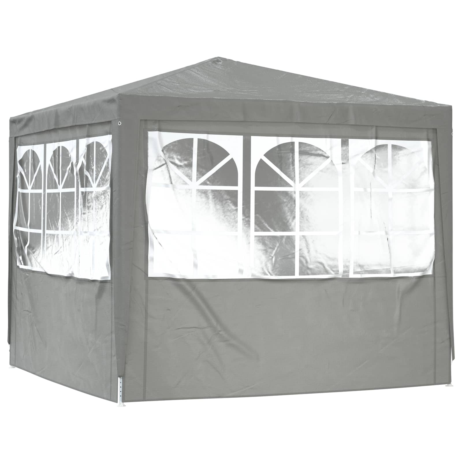 Šator za zabave Svijetlo siva 250 x 250 x 240 cm PE i čelik
