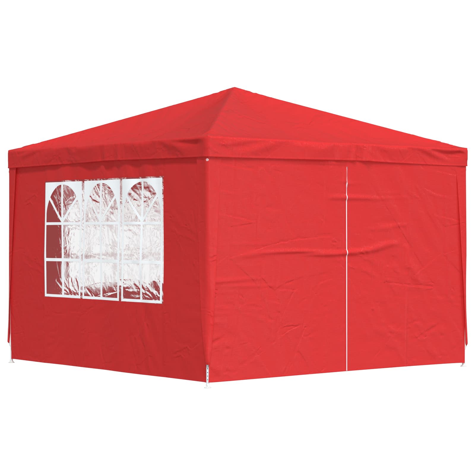 Šator za zabave 300 x 300 x 255 cm Crvena PE i čelik