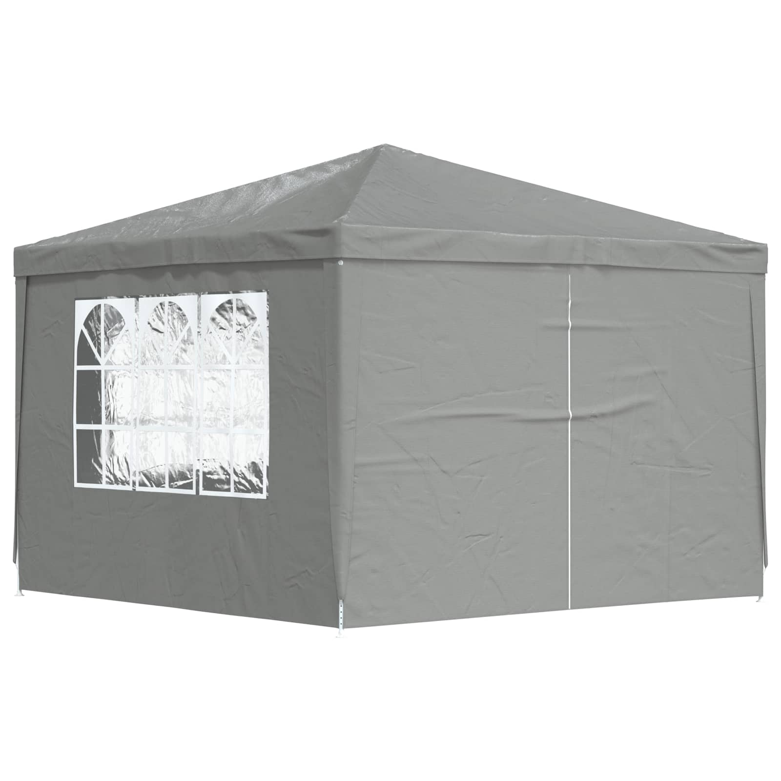 Šator za zabave 300 x 300 x 255 cm Svjetlosiva PE i čelik