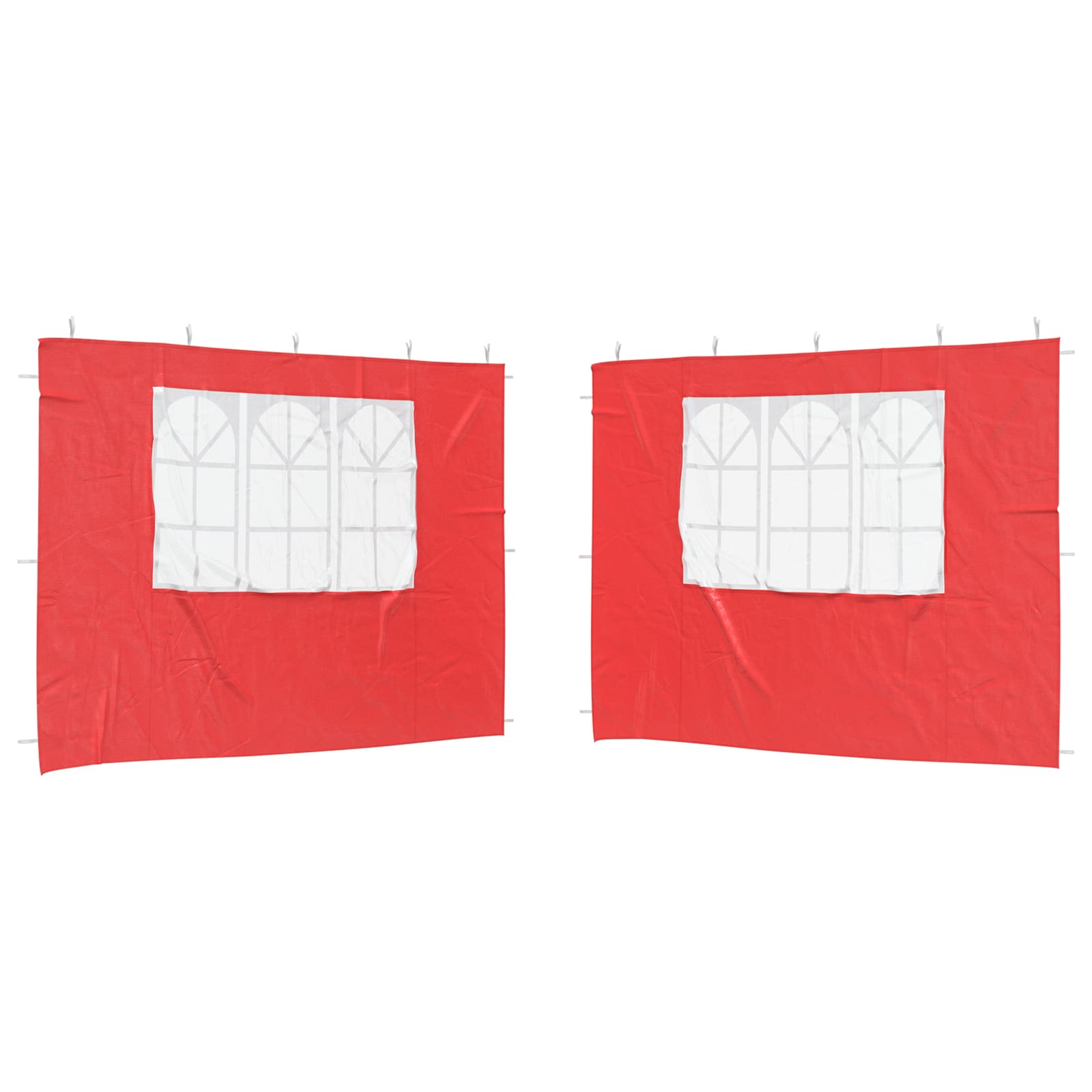 Zid šatora za zabavu 2 pcs 300 x 195 cm Crvena PE i čelik