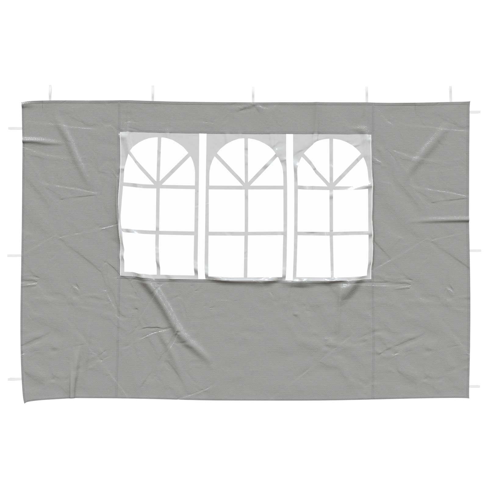 Zid šatora za zabavu 2 pcs 300 x 195 cm Svjetlosiva PE i čelik