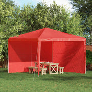 Zid šatora za zabavu 2 pcs Crvena 300 x 195 cm PE i čelik