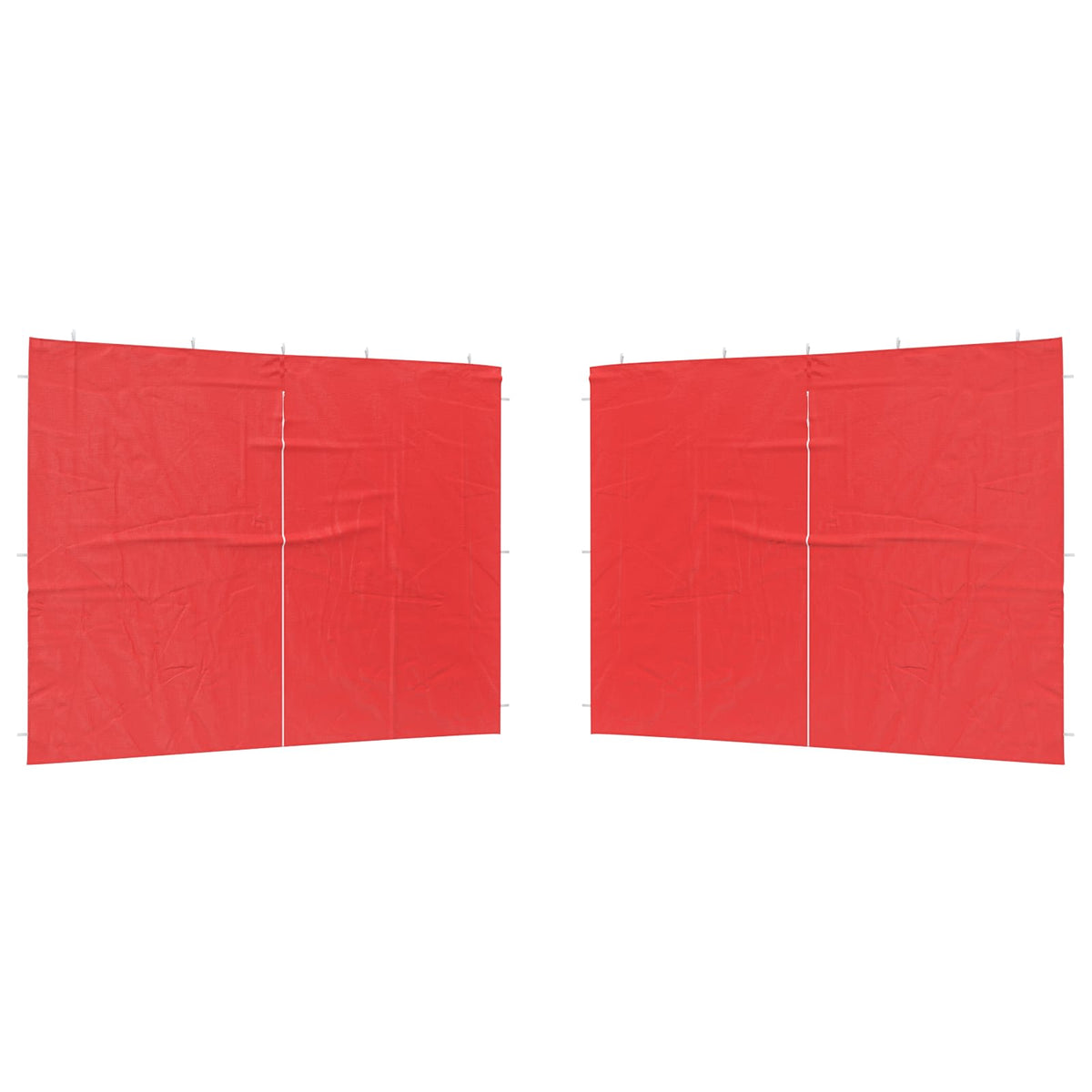Zid šatora za zabavu 2 pcs Crvena 300 x 195 cm PE i čelik