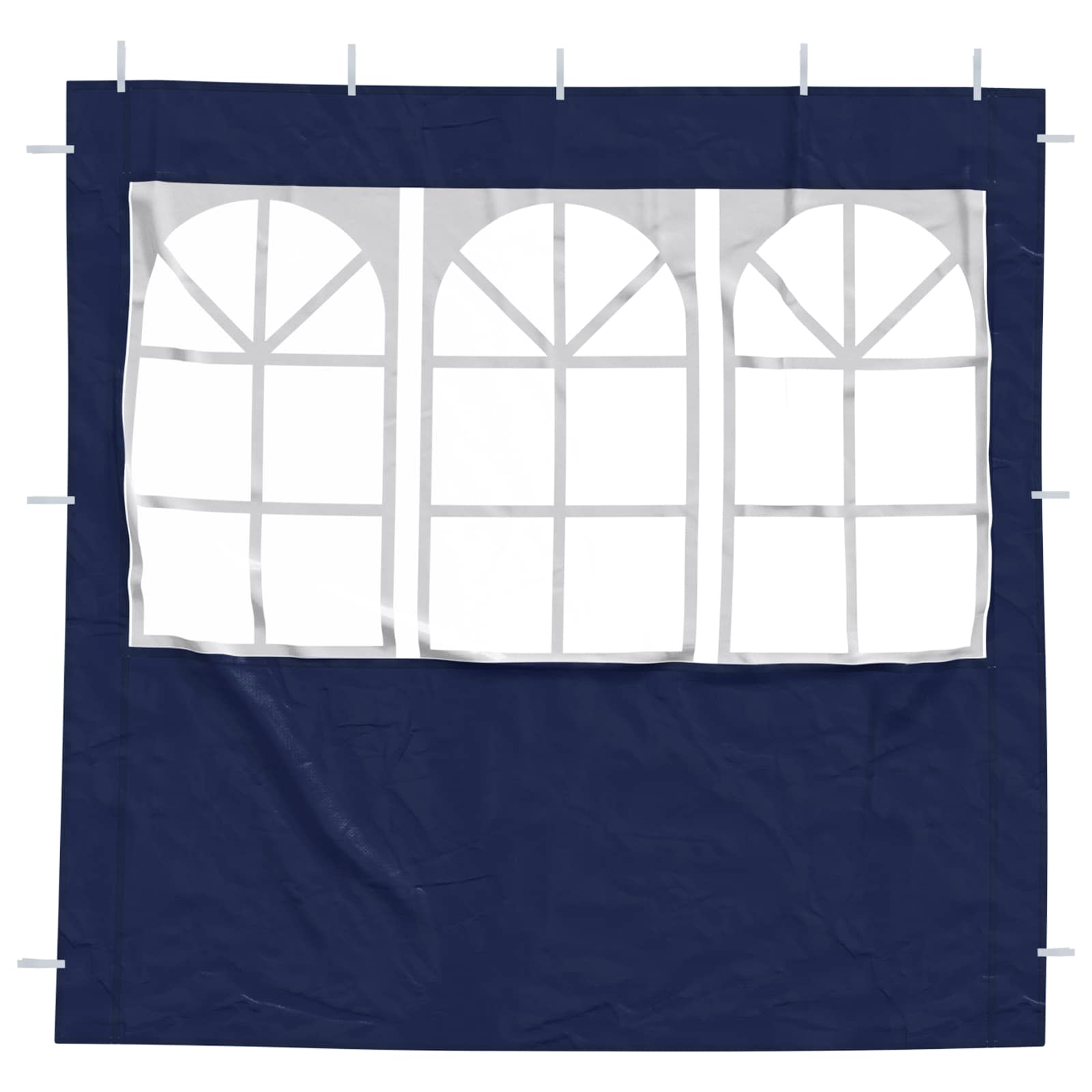 Zid šatora za zabavu 2 pcs 200 x 195 cm Plava PE i čelik
