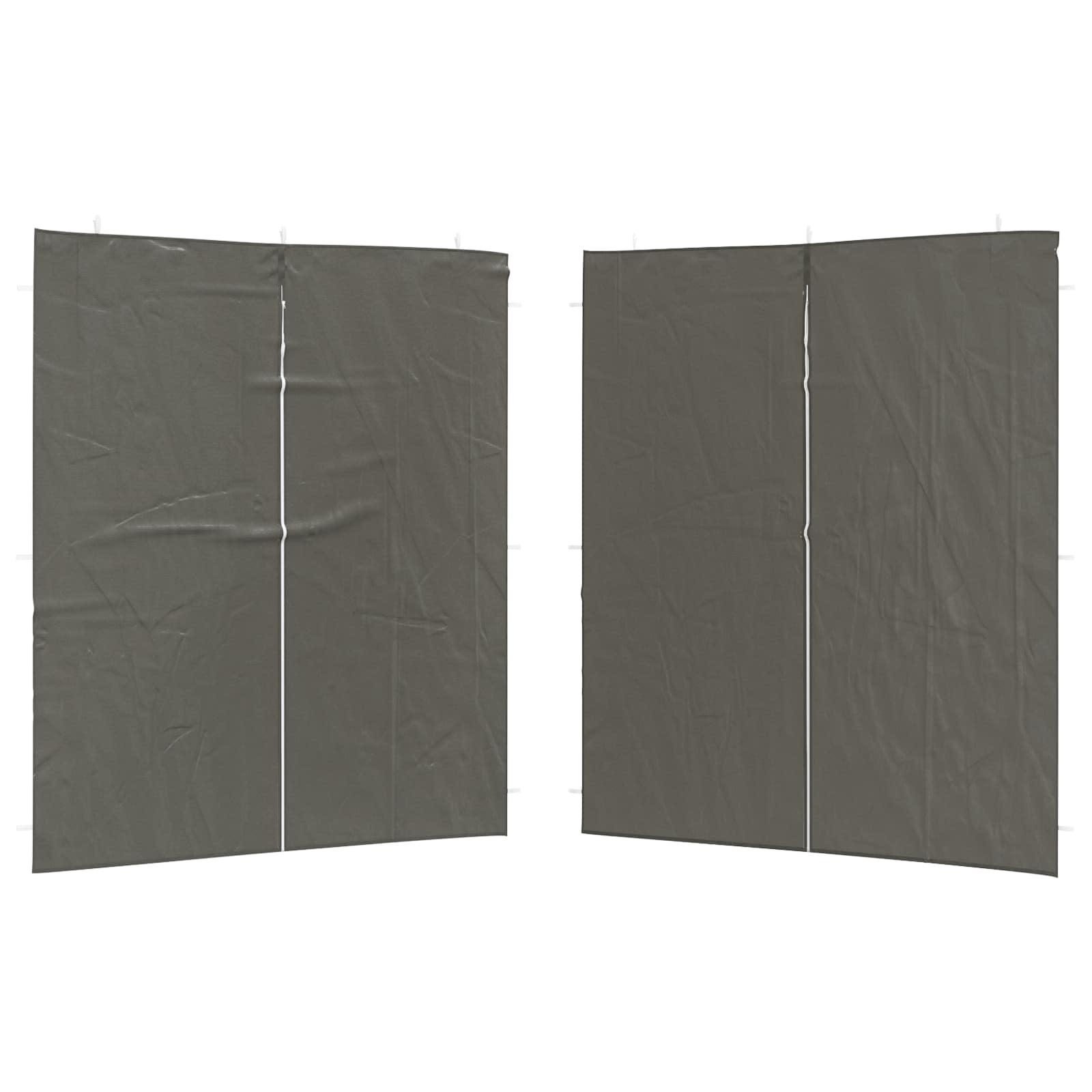 Zid šatora za zabavu 2 pcs Antracit 200 x 195 cm PE i čelik