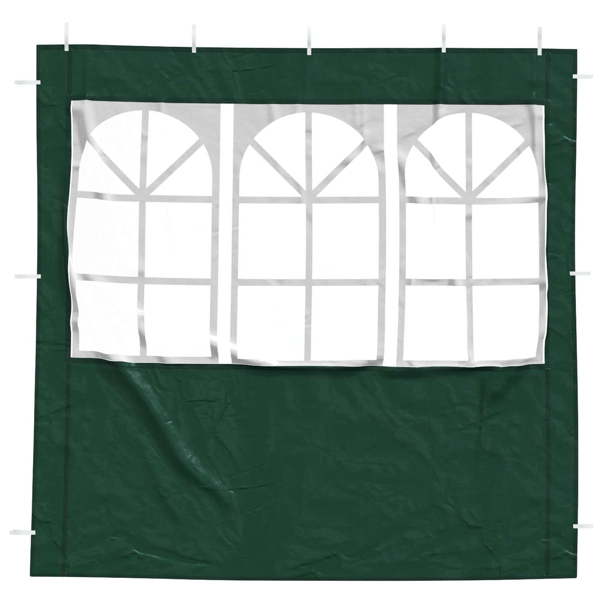 Zid šatora za zabavu 2 pcs 200 x 195 cm Zelena PE i čelik