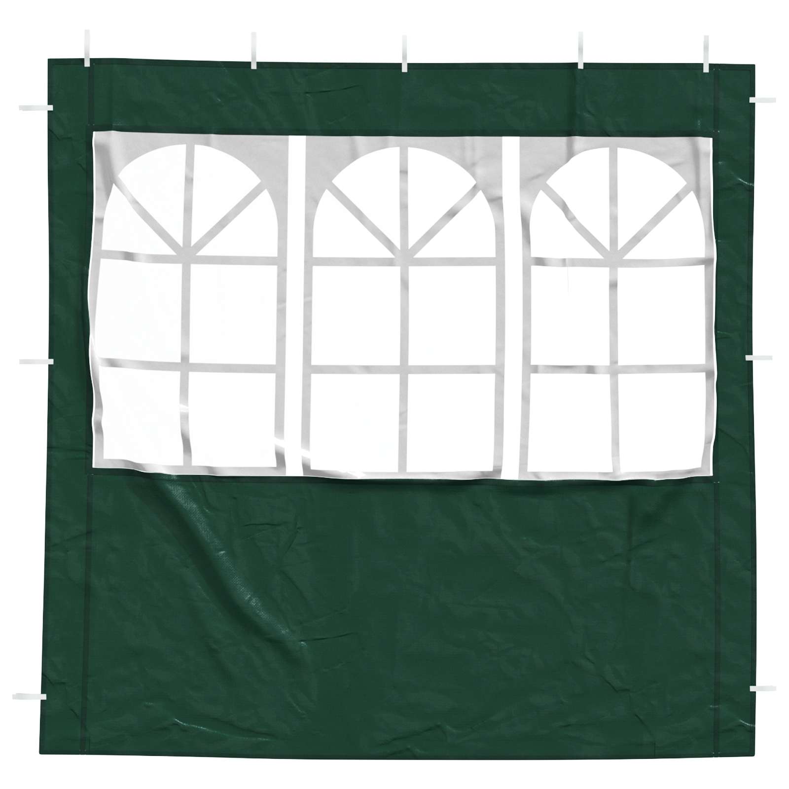 Zid šatora za zabavu 2 pcs 200 x 195 cm Zelena PE i čelik