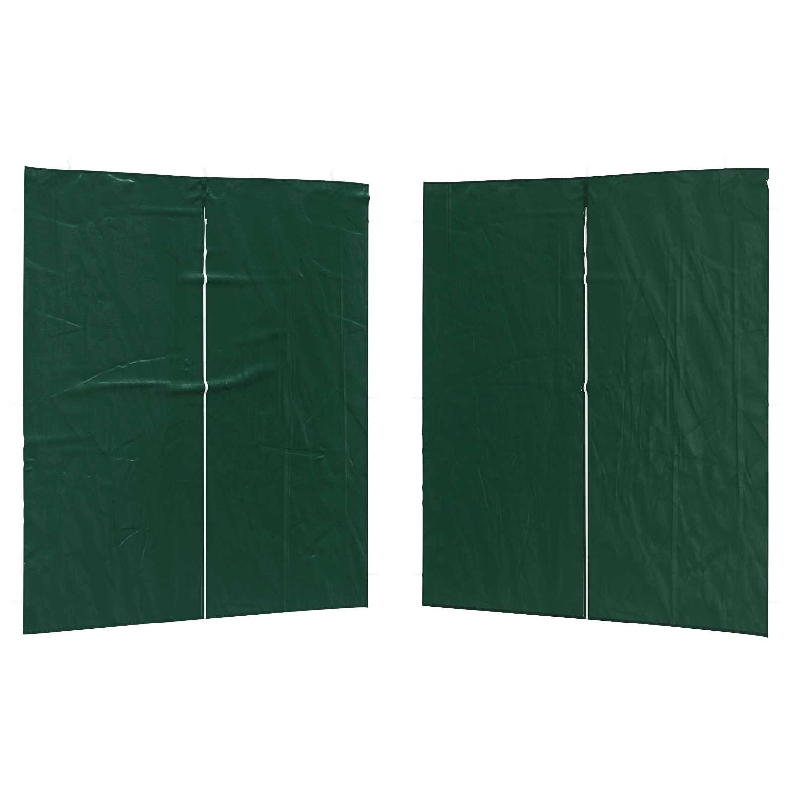 Zid šatora za zabavu 2 pcs Zelena 200 x 195 cm PE i čelik