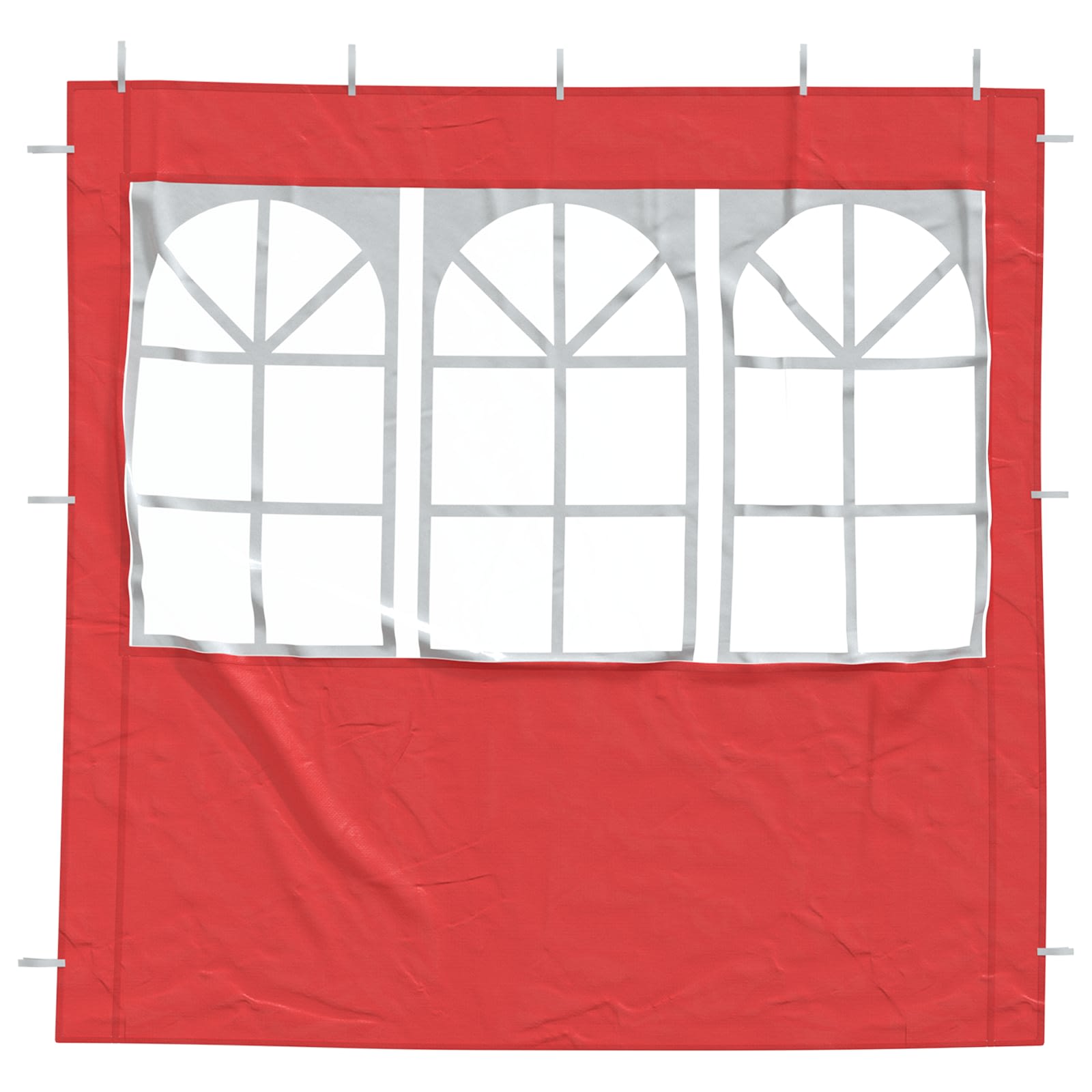 Zid šatora za zabavu 2 pcs 200 x 195 cm Crvena PE i čelik