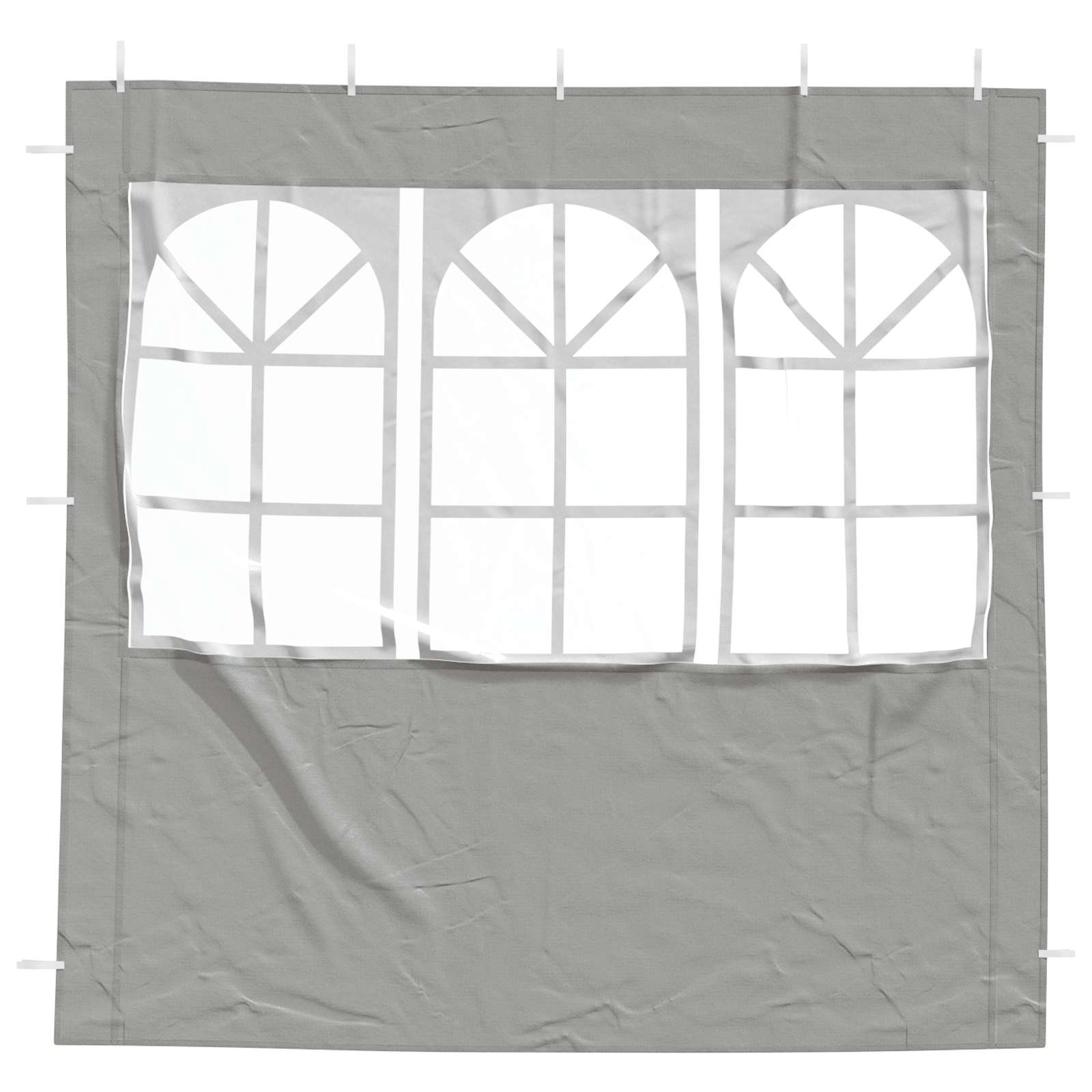Zid šatora za zabavu 2 pcs 200 x 195 cm Svjetlosiva PE i čelik