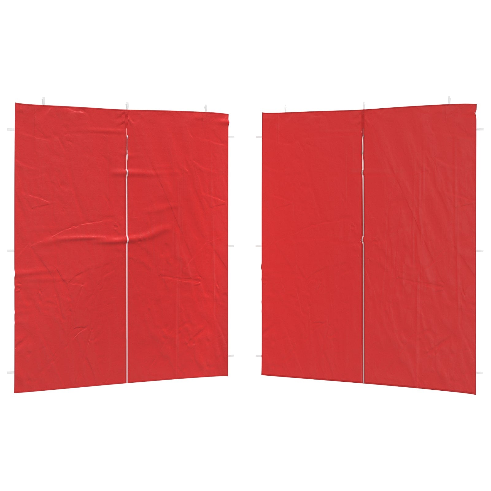 Zid šatora za zabavu 2 pcs Crvena 200 x 195 cm PE i čelik