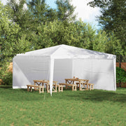 Zid šatora za zabavu 2 pcs Bijela 400 x 195 cm PE i čelik