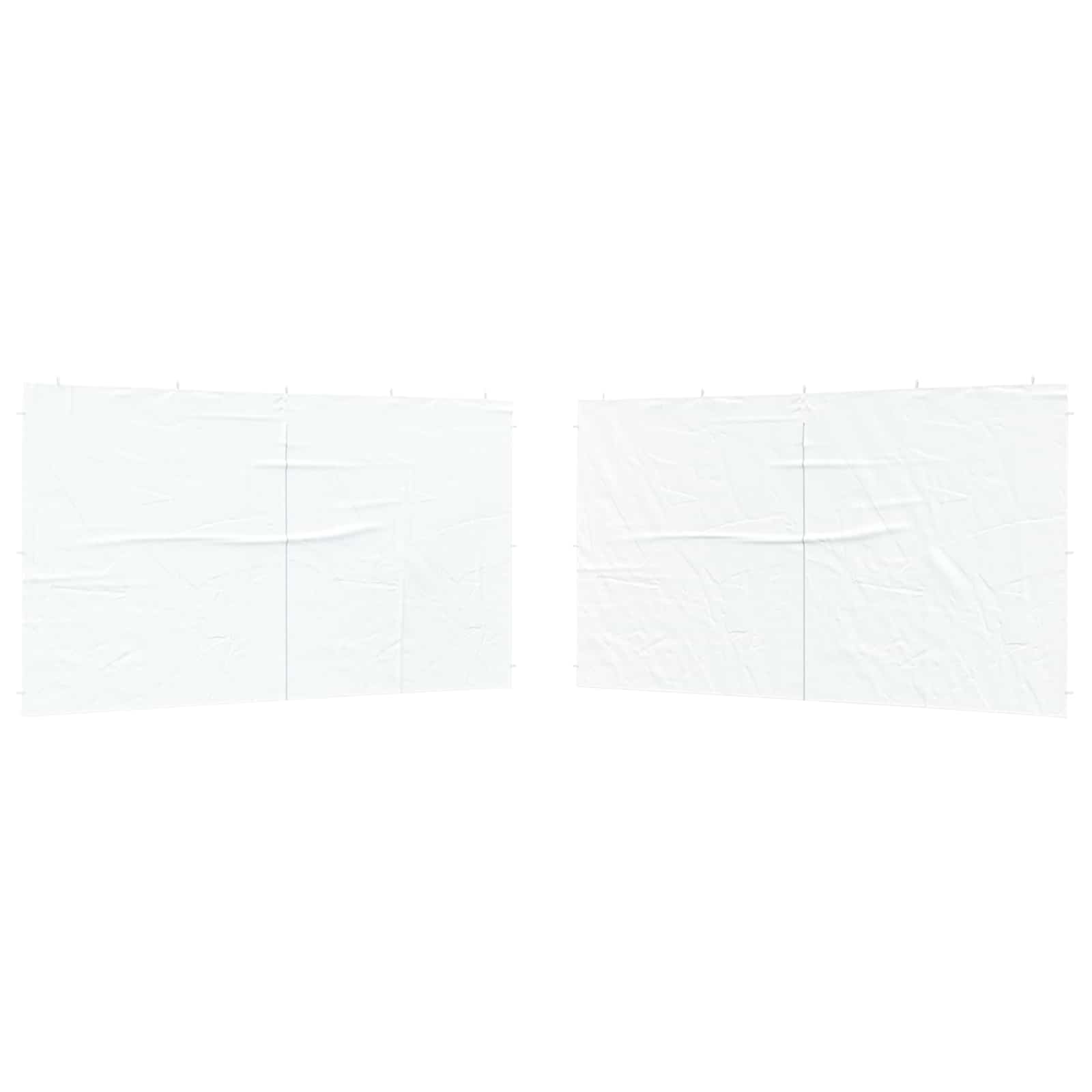 Zid šatora za zabavu 2 pcs Bijela 400 x 195 cm PE i čelik