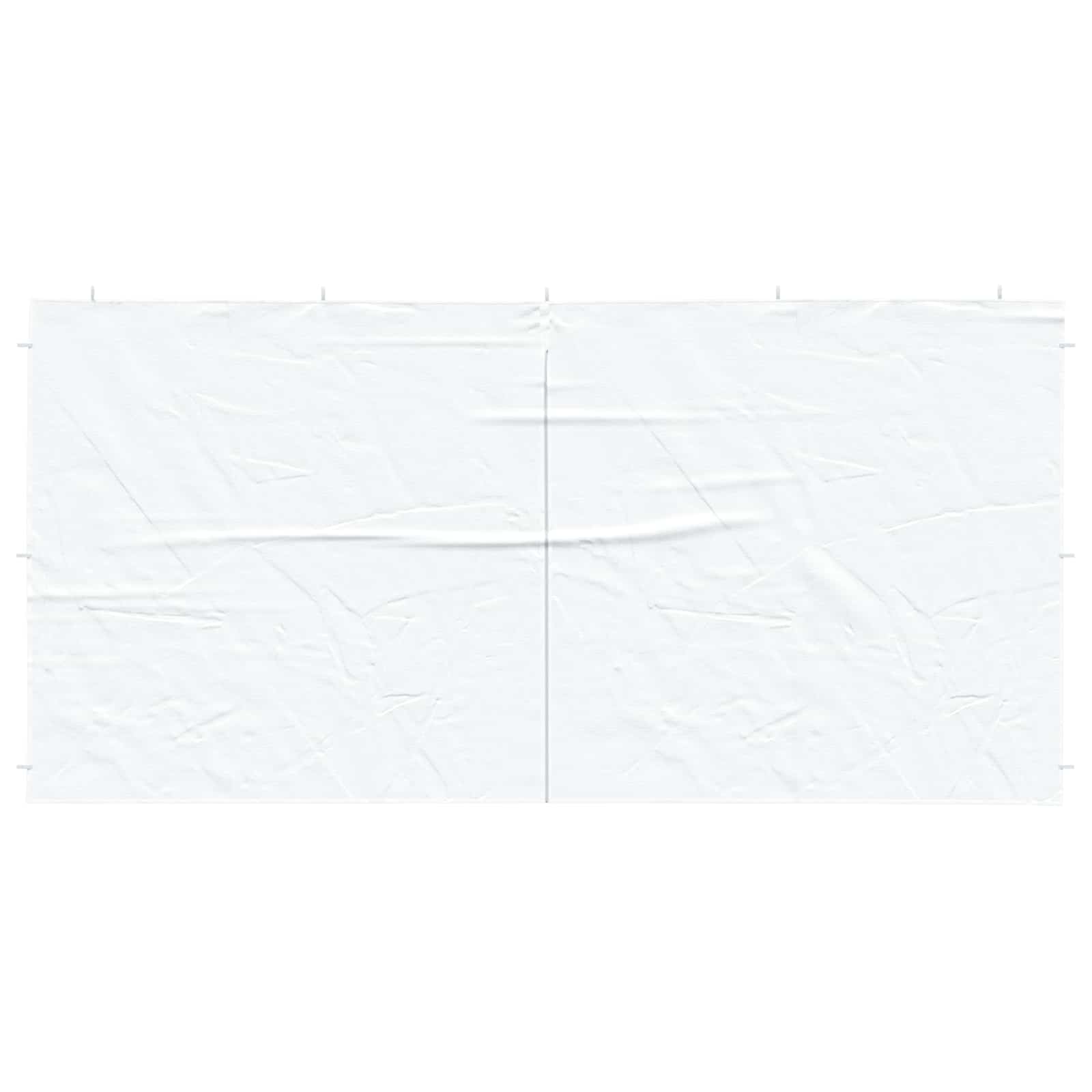 Zid šatora za zabavu 2 pcs Bijela 400 x 195 cm PE i čelik