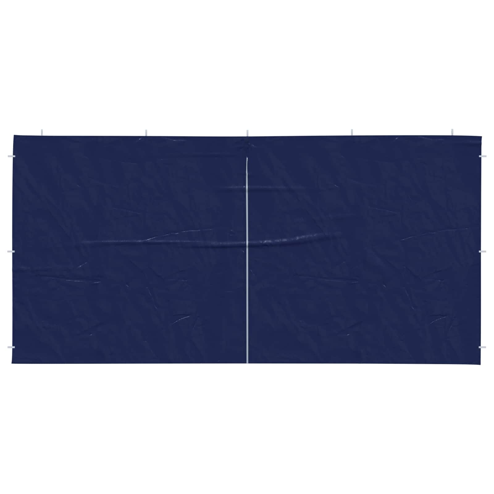 Zid šatora za zabavu 2 pcs Plava 400 x 195 cm PE i čelik