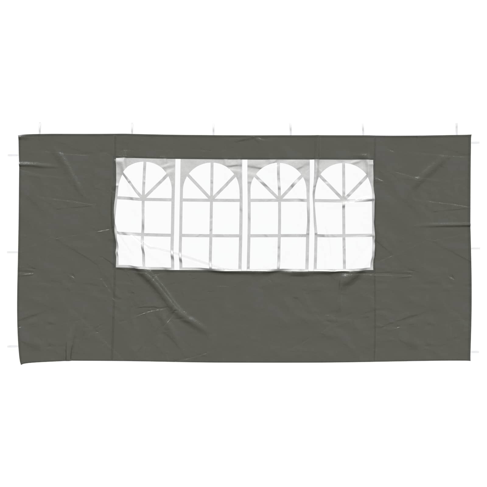 Zid šatora za zabavu 2 pcs 400 x 195 cm Antracit PE i čelik