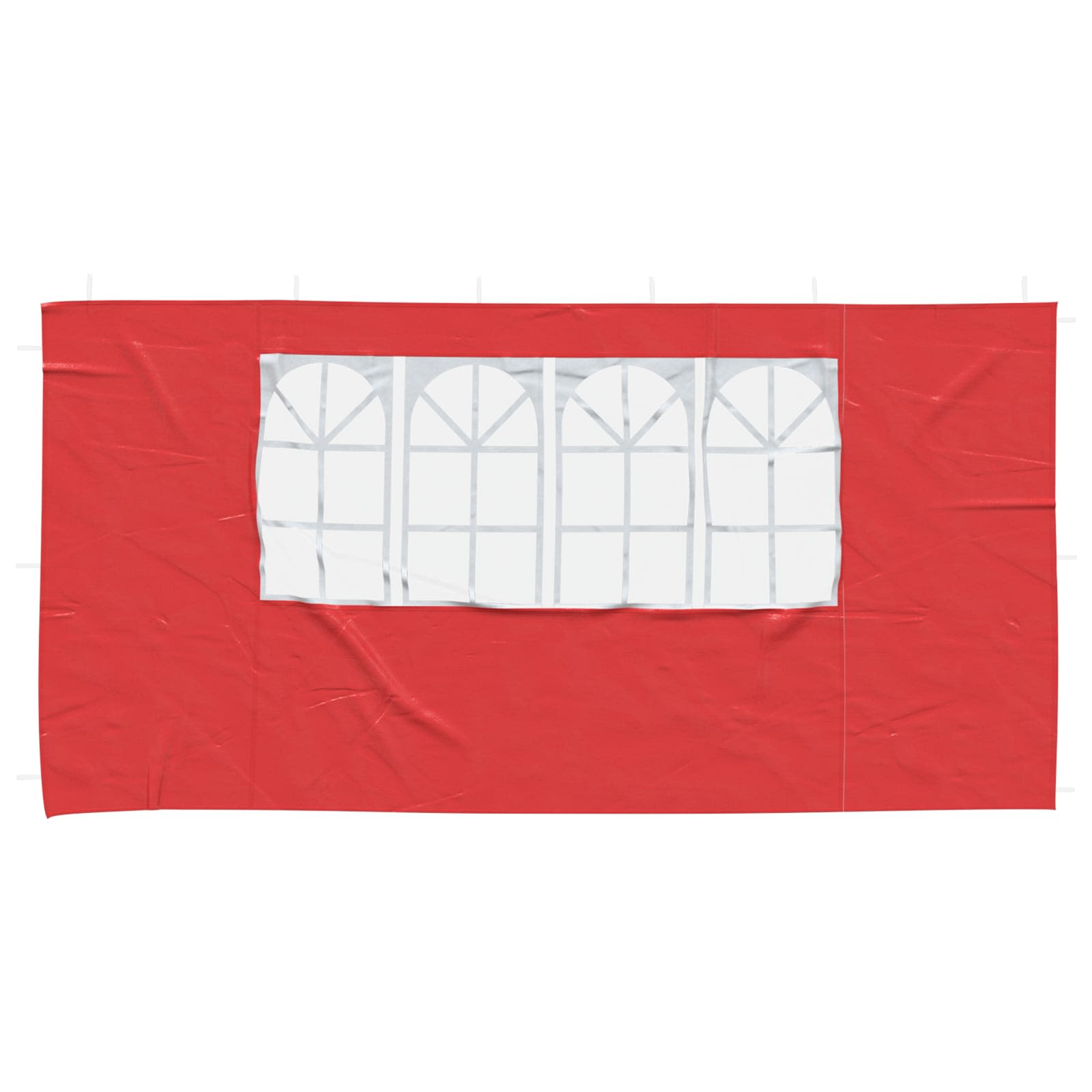 Zid šatora za zabavu 2 pcs 400 x 195 cm Crvena PE i čelik
