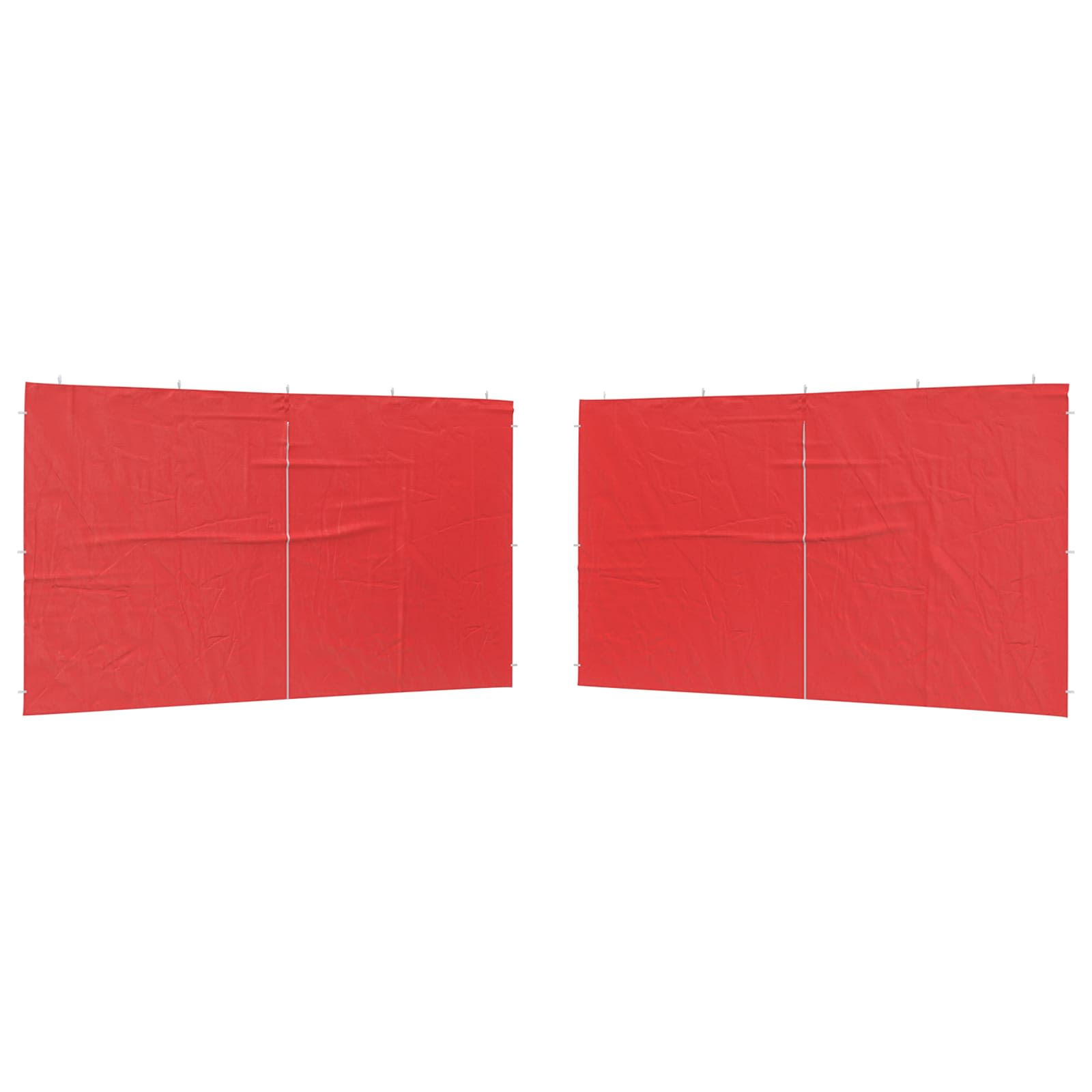 Zid šatora za zabavu 2 pcs Crvena 400 x 195 cm PE i čelik