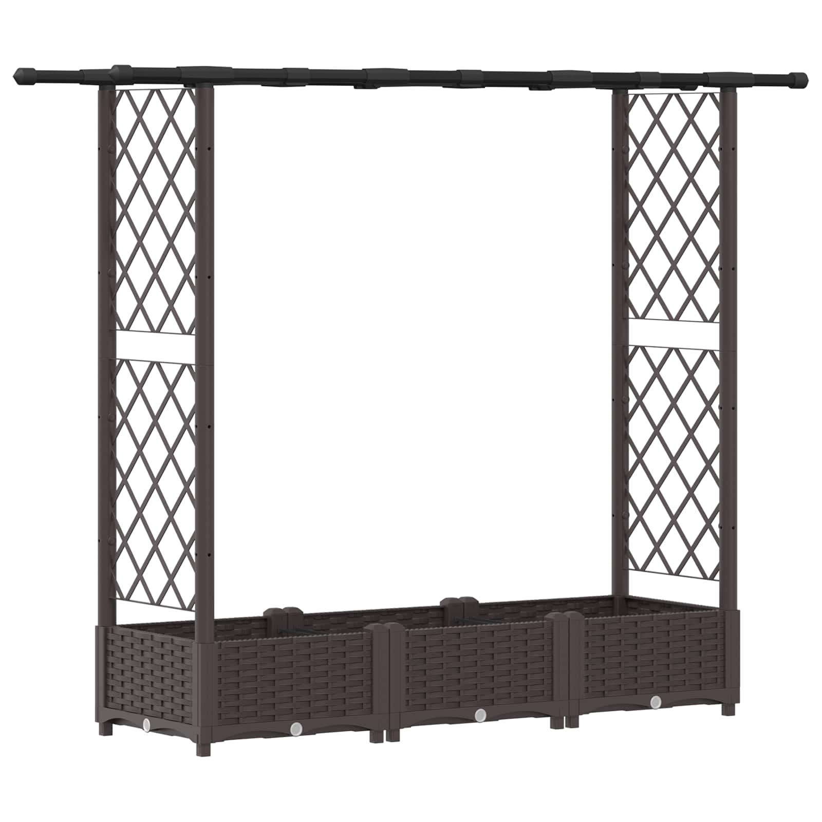 Povišeni krevet s mrežom i krovom Smeđa 164 x 40 x 123 cm PP