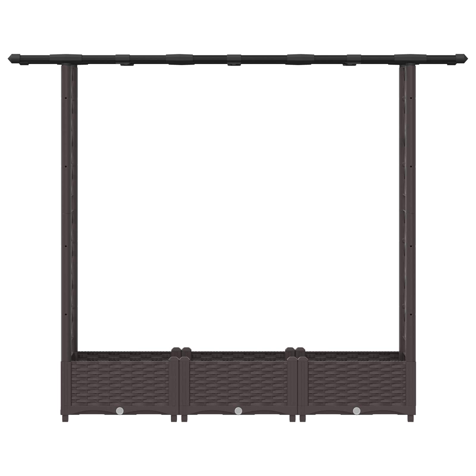Povišeni krevet s mrežom i krovom Smeđa 164 x 40 x 123 cm PP