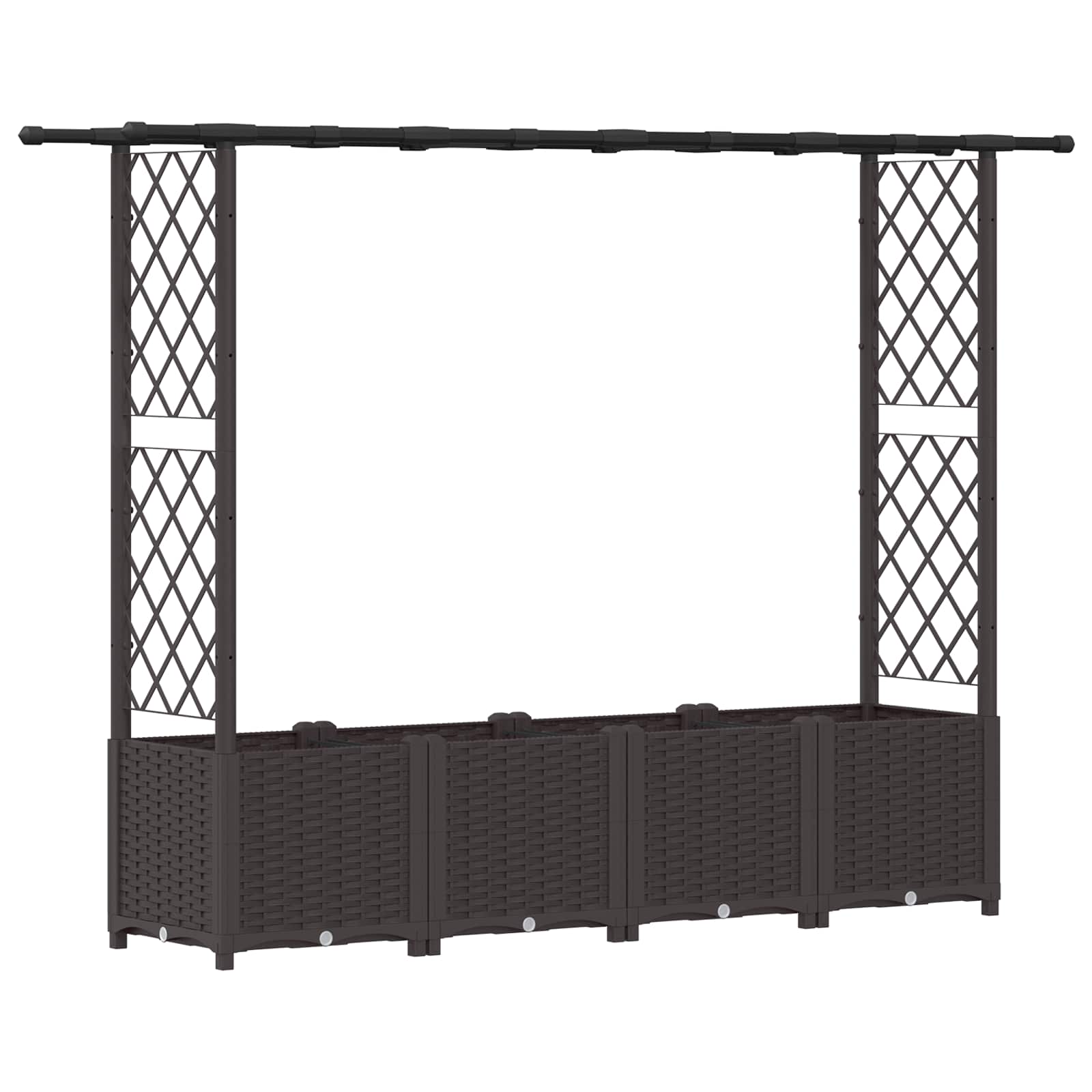 Povišeni krevet s mrežom i krovom Smeđa 203 x 40 x 138 cm PP