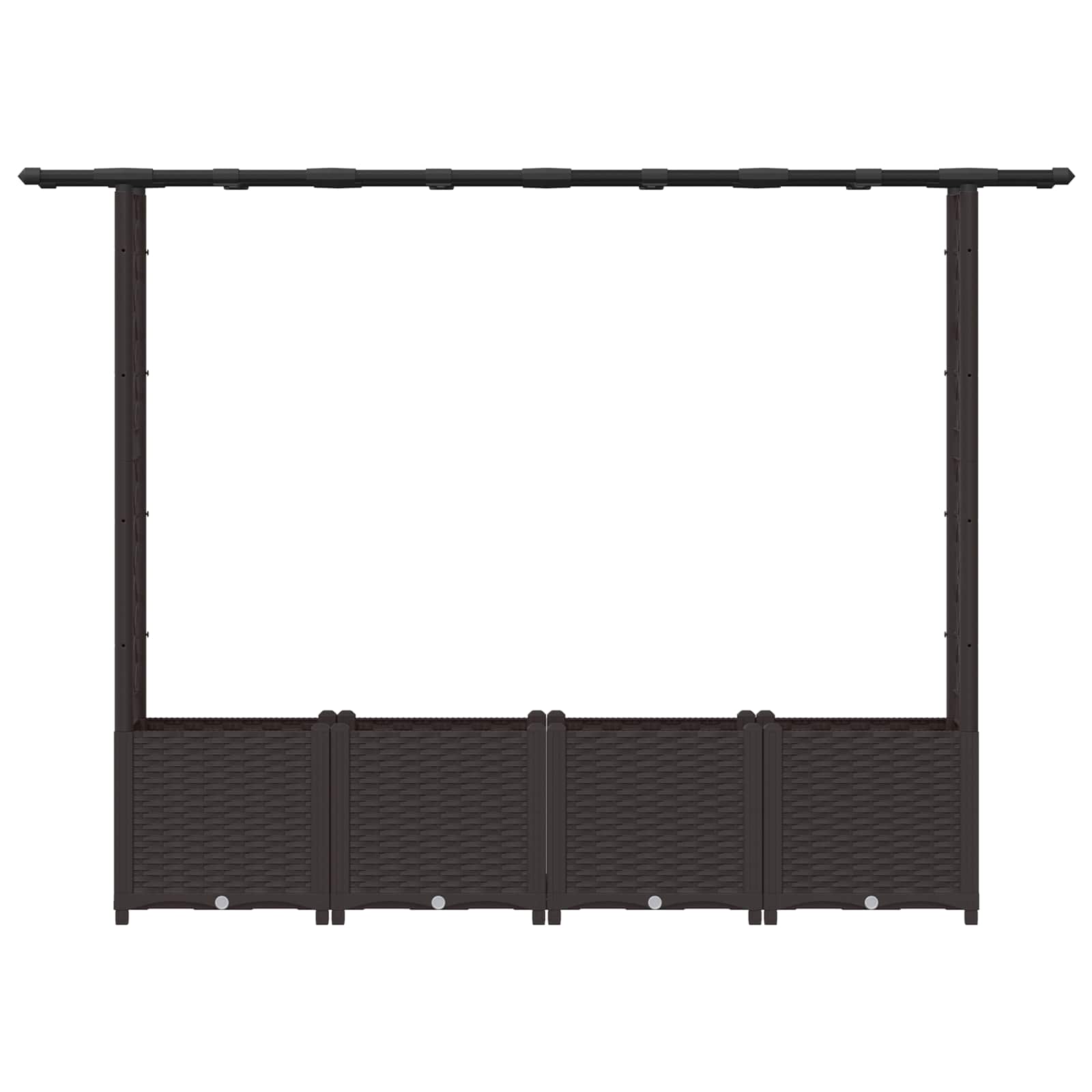 Povišeni krevet s mrežom i krovom Smeđa 203 x 40 x 138 cm PP
