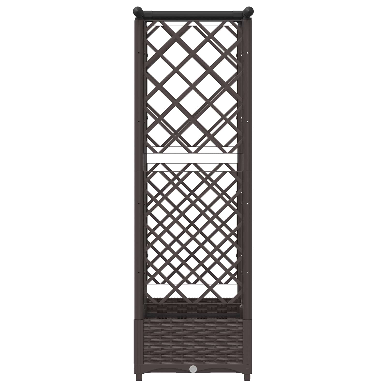 Povišeni krevet s mrežom i krovom Smeđa 124 x 40 x 123 cm PP