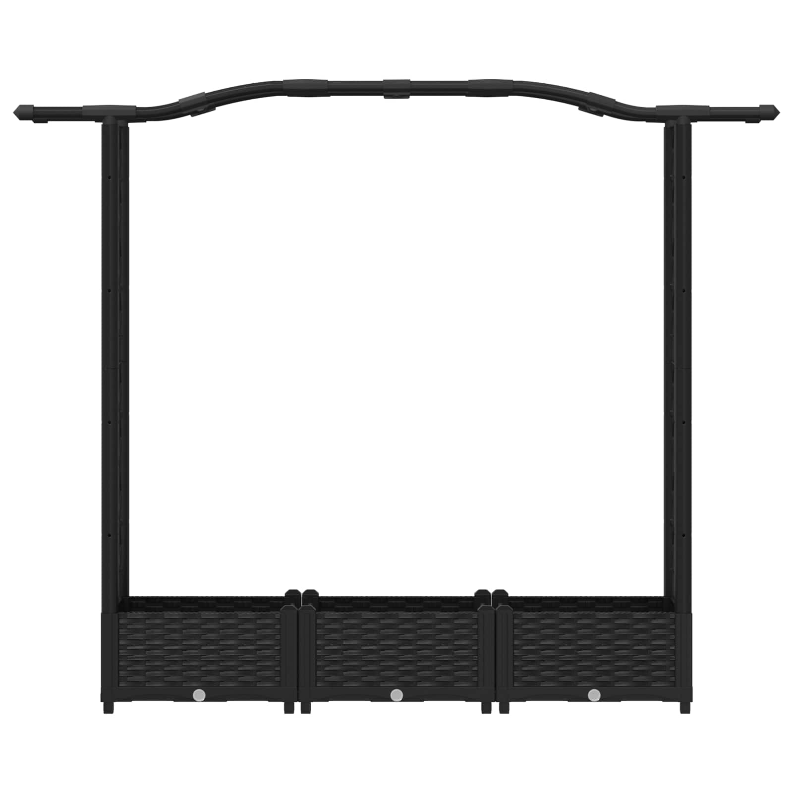 Povišeni krevet s mrežom i krovom Crna 169 x 40 x 125 cm PP